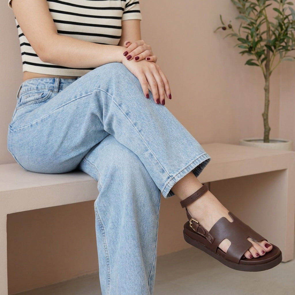 Erika Cut-Out Band Sandals