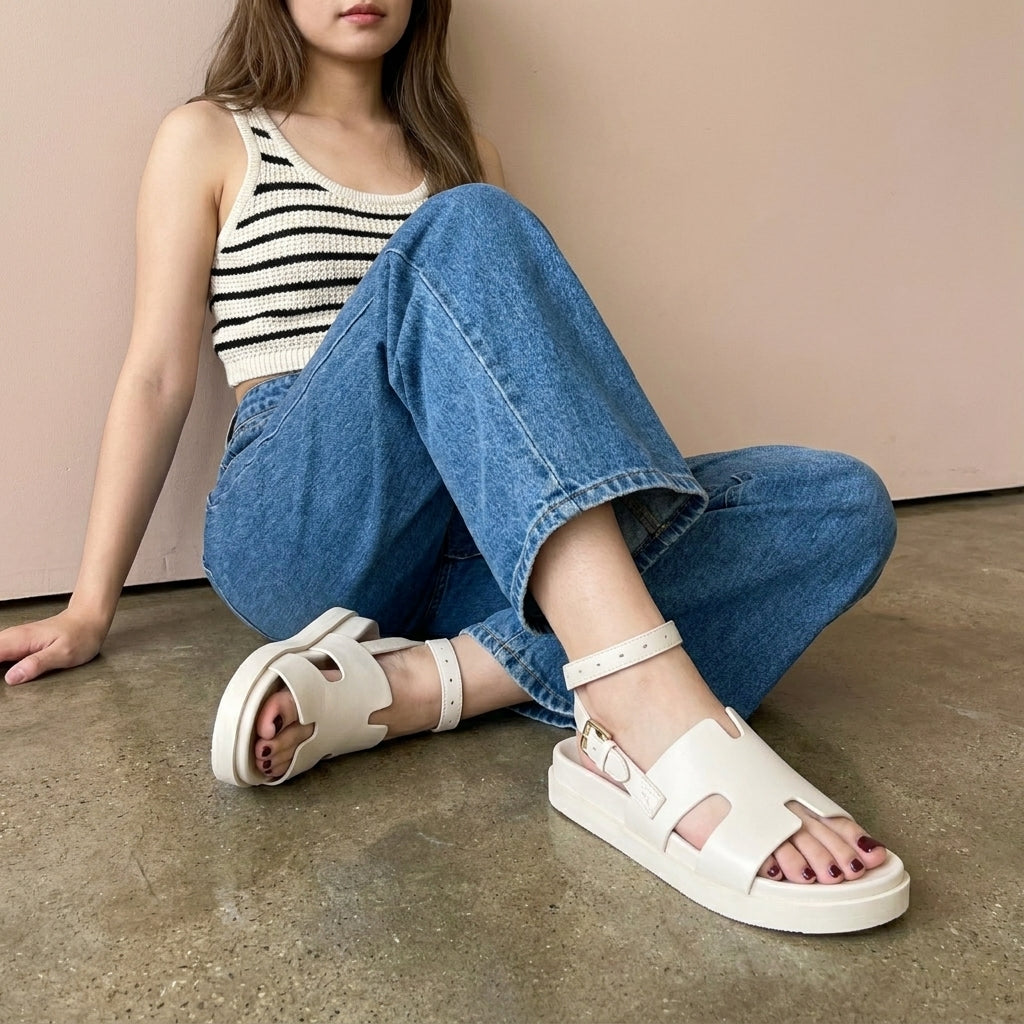 Erika Cut-Out Band Sandals