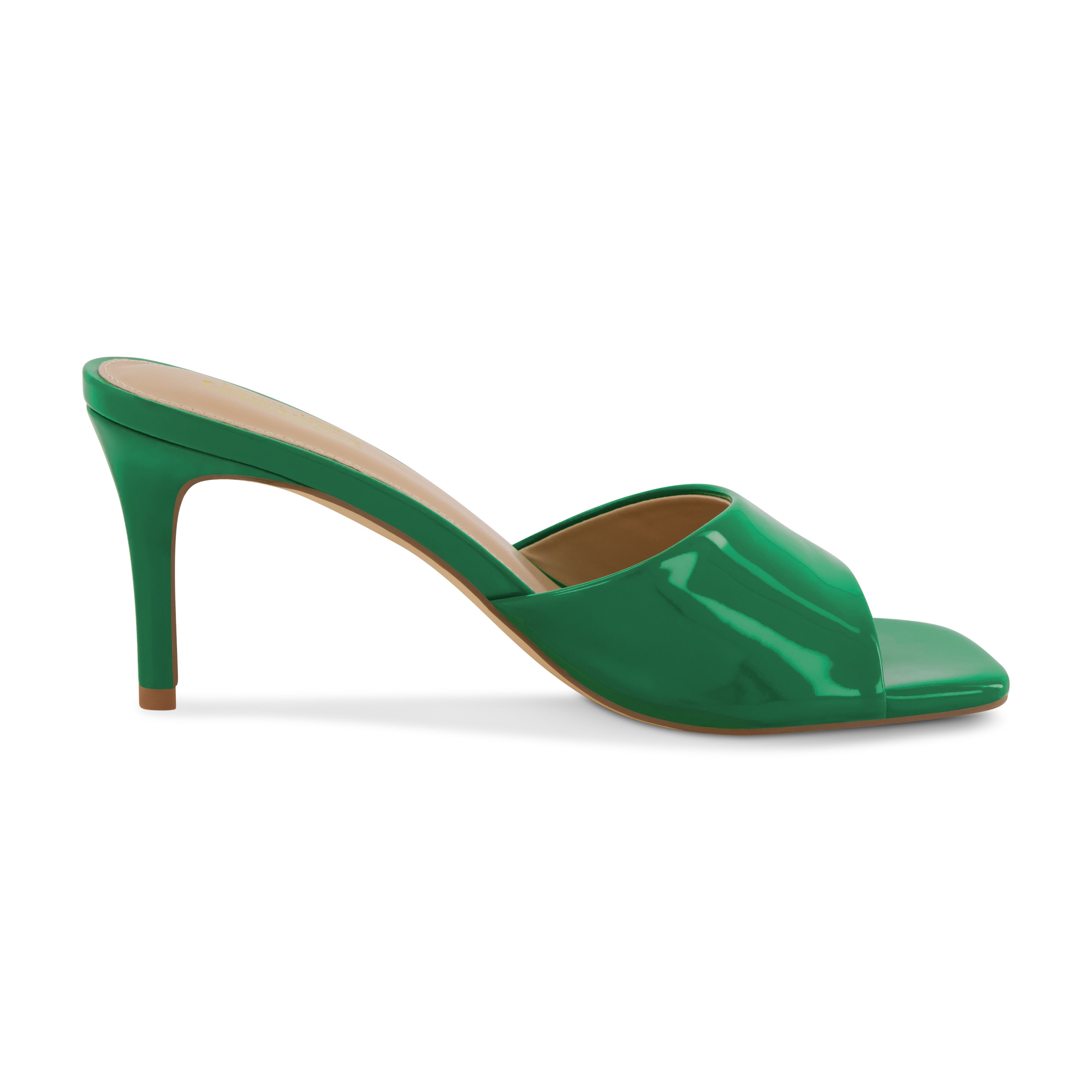 Evie Kitten Heels Green Patent
