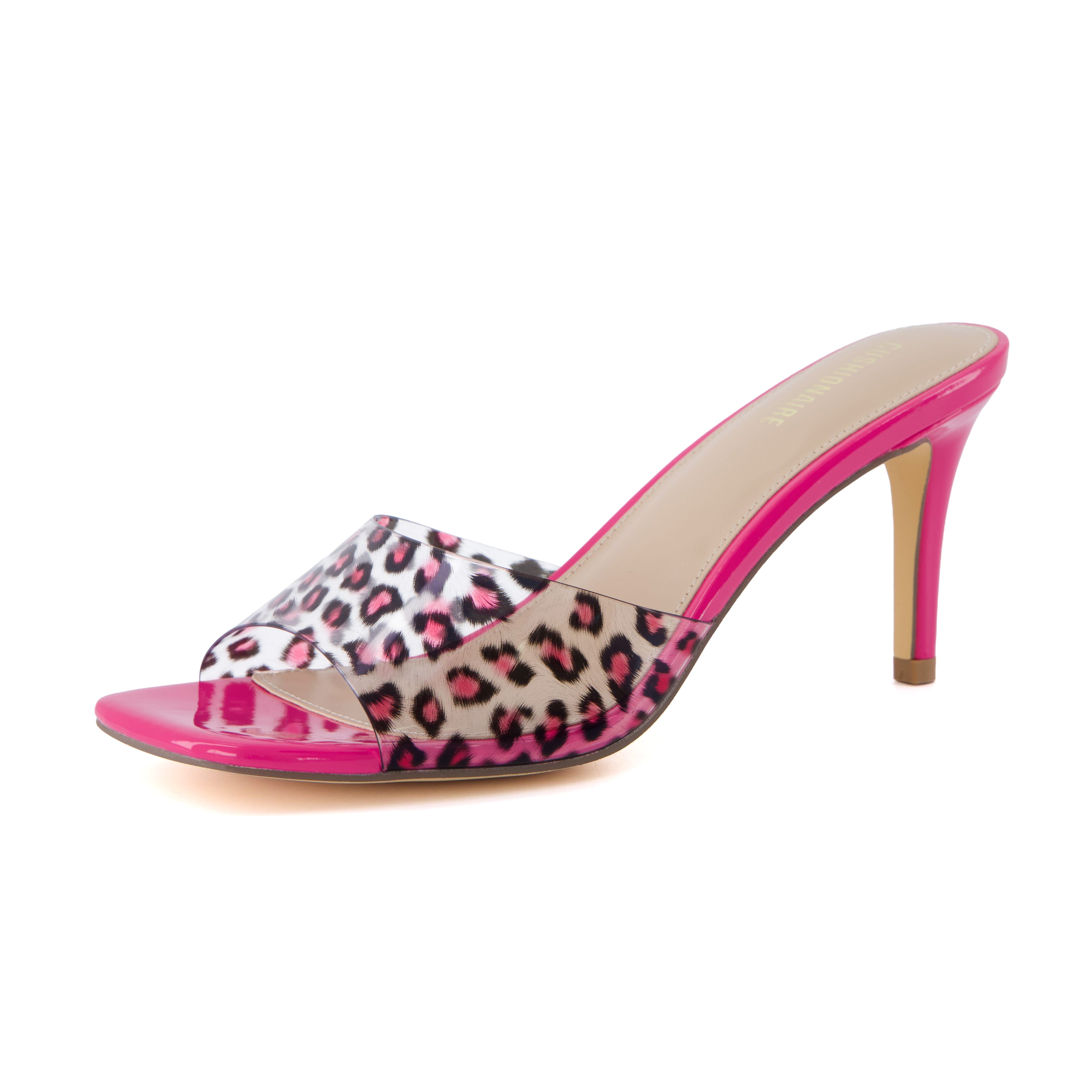 Evie Kitten Heels Pink Leopard