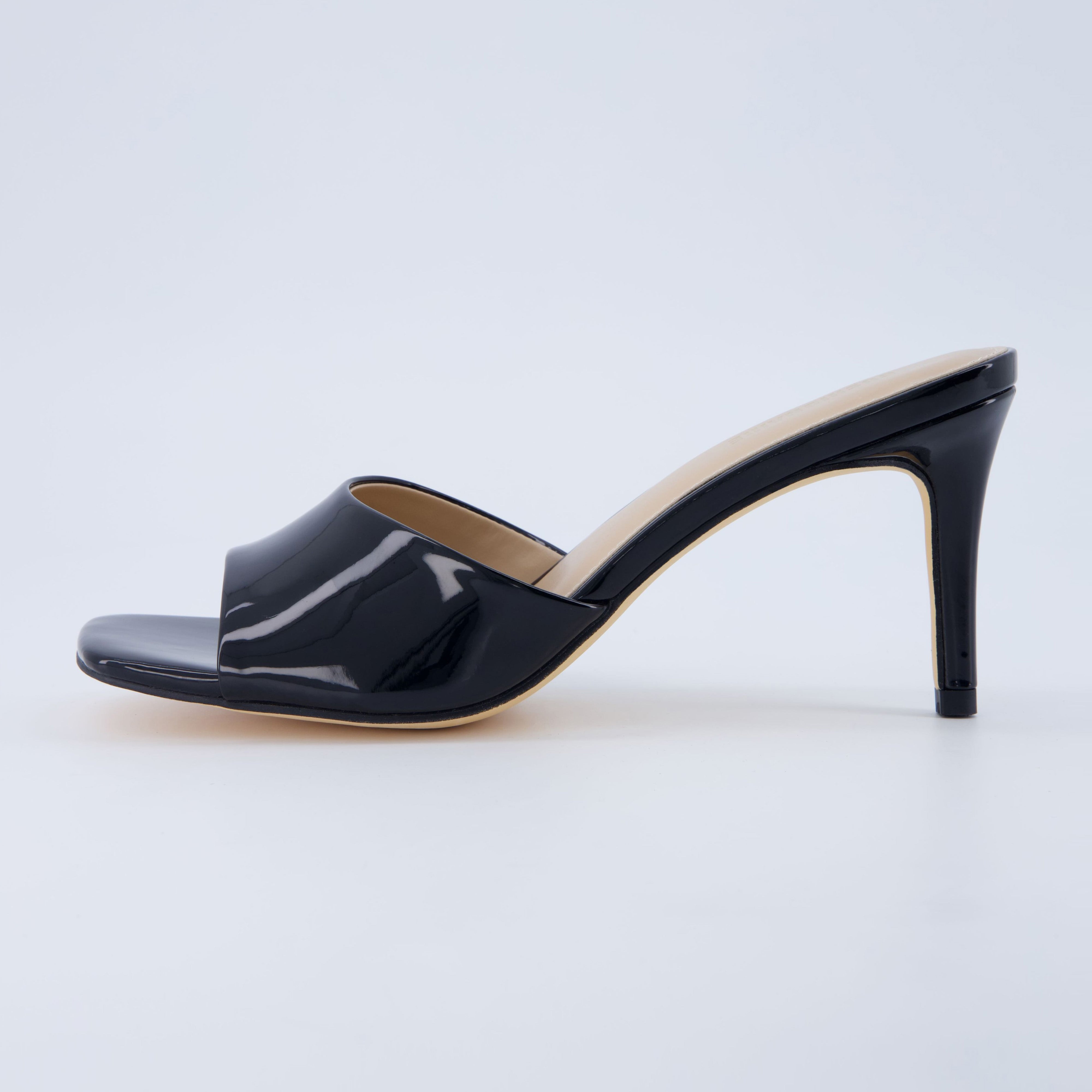 Evie Kitten Heels Black Patent