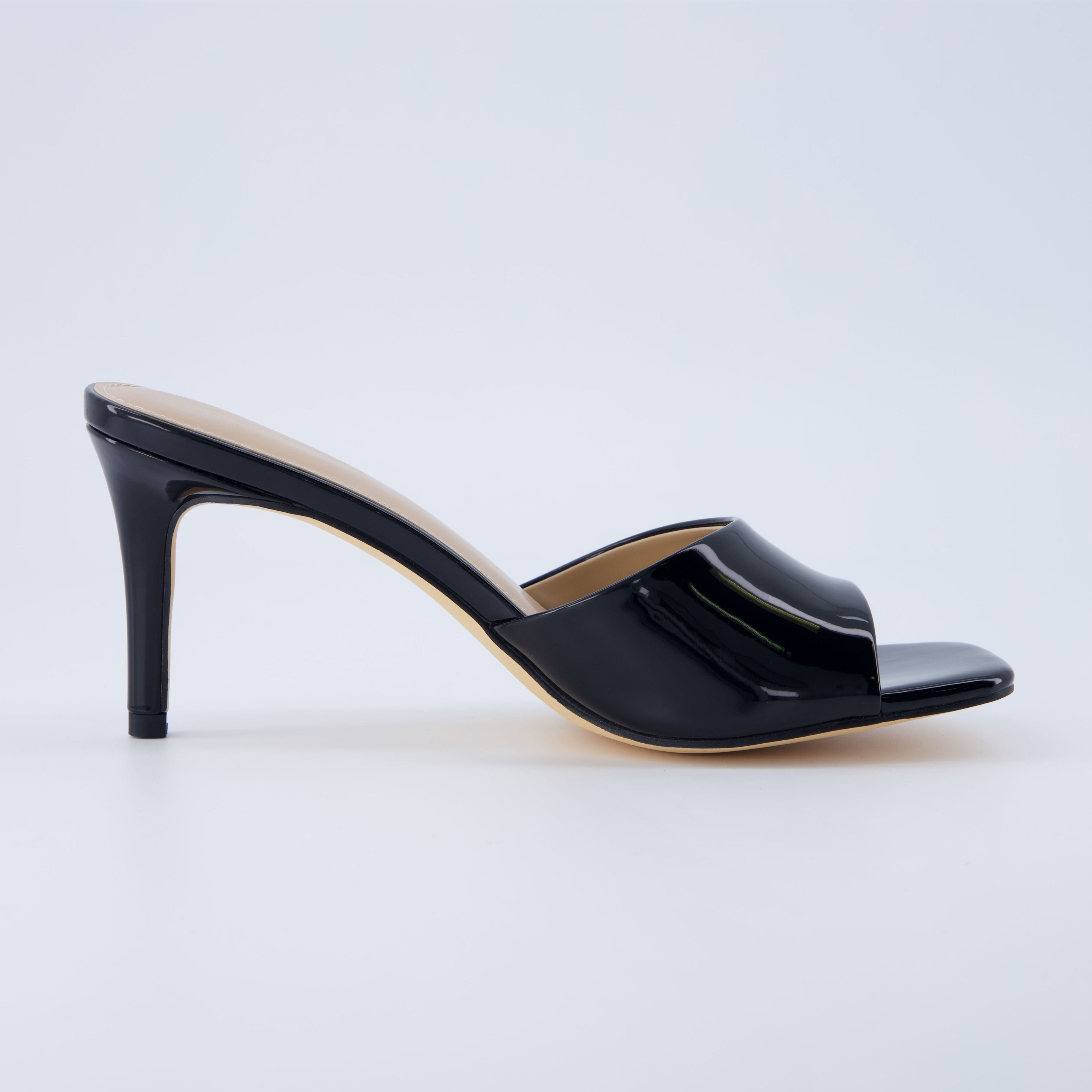 Evie Kitten Heels Black Patent