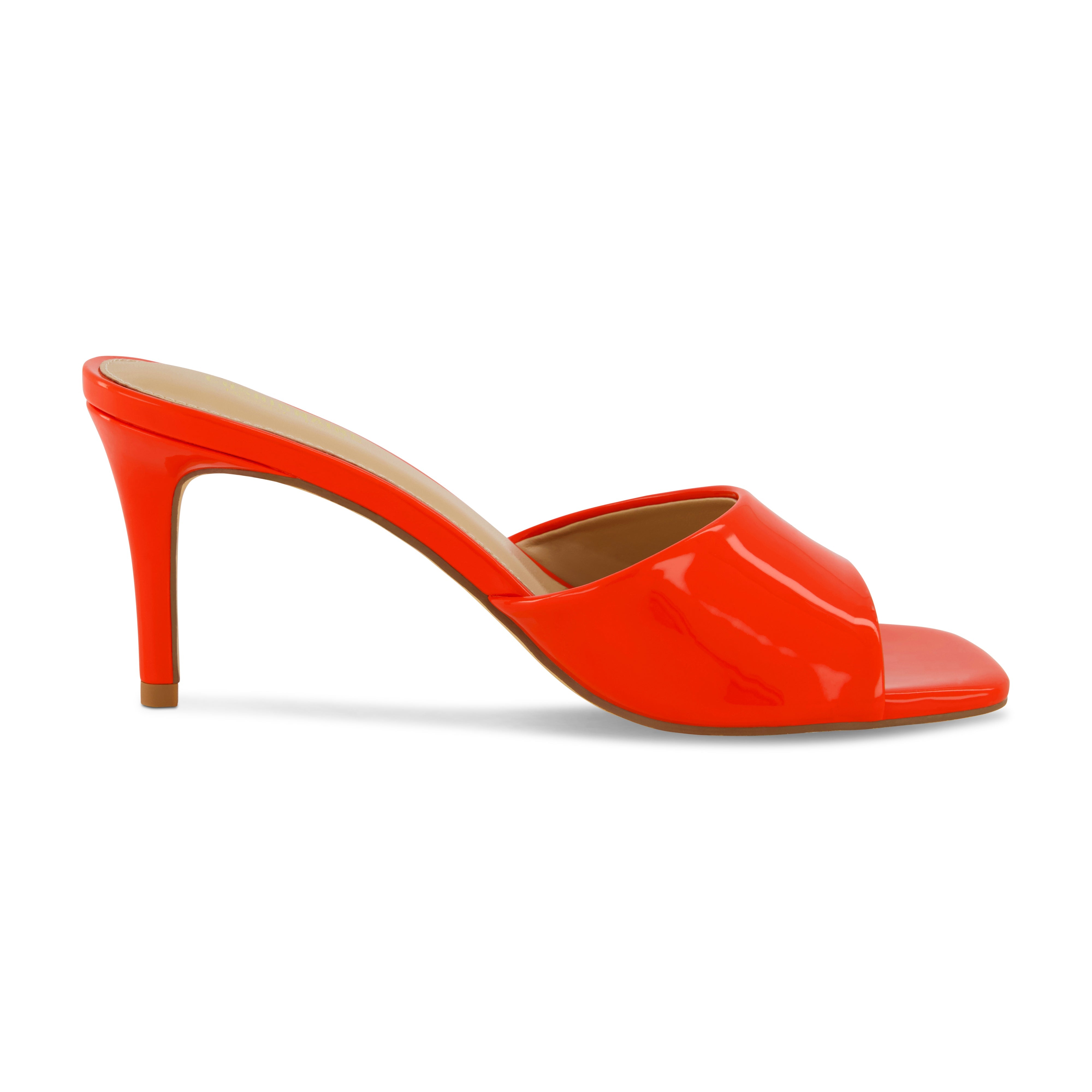 Evie Kitten Heels Orange Patent