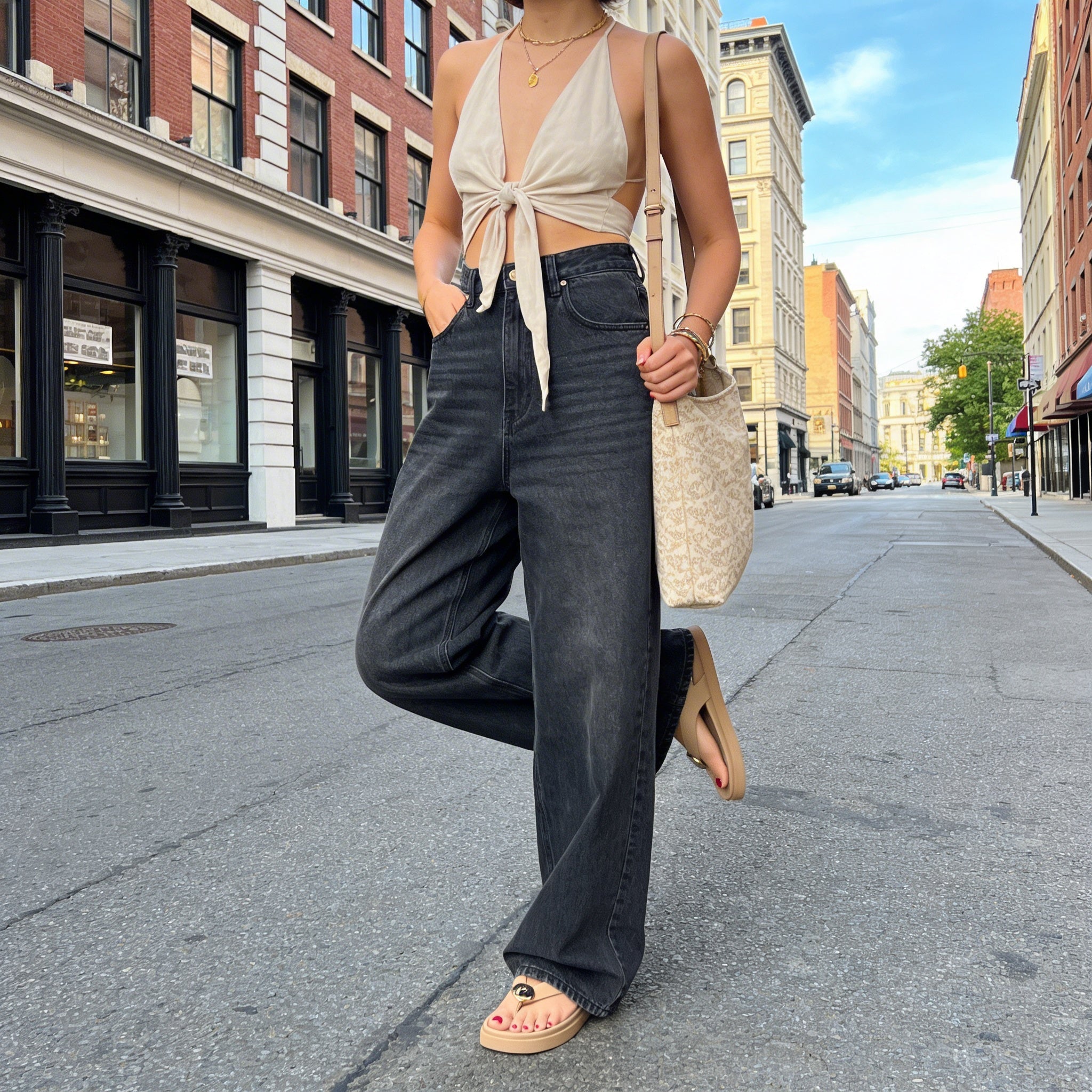 Expo Thong Sandals Tan