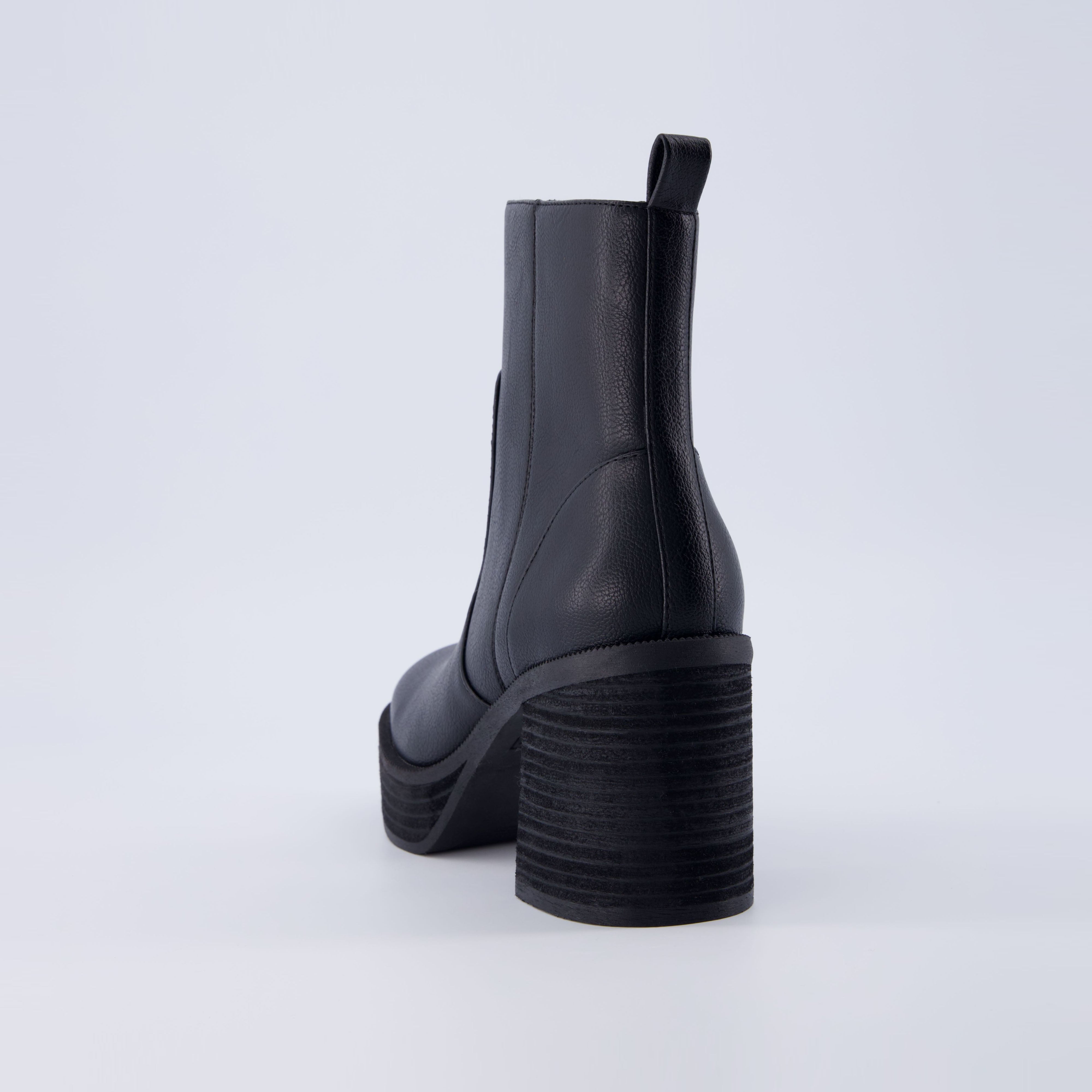 Festival Platform Block Heel Boot Black