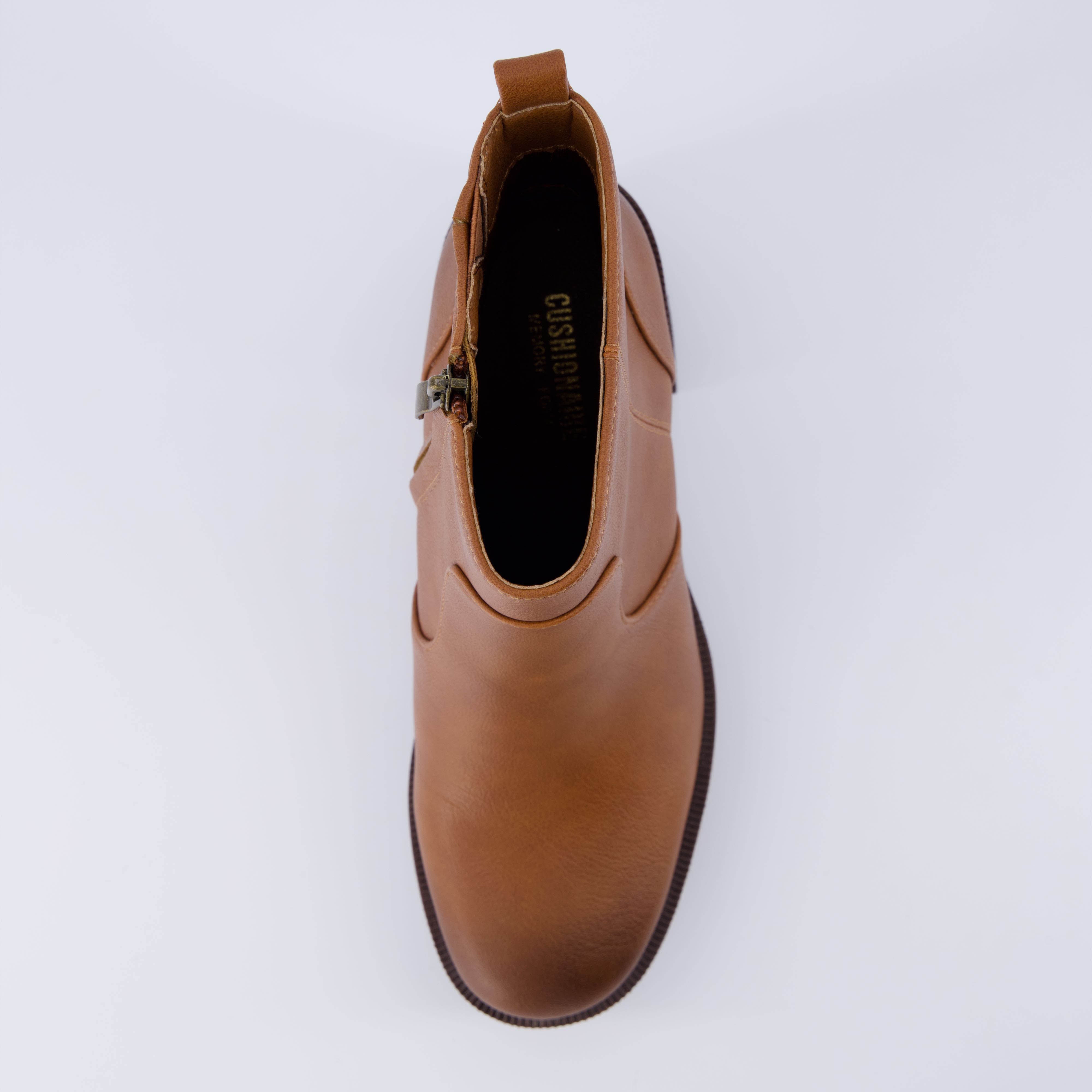 Festival Platform Block Heel Boot Cognac