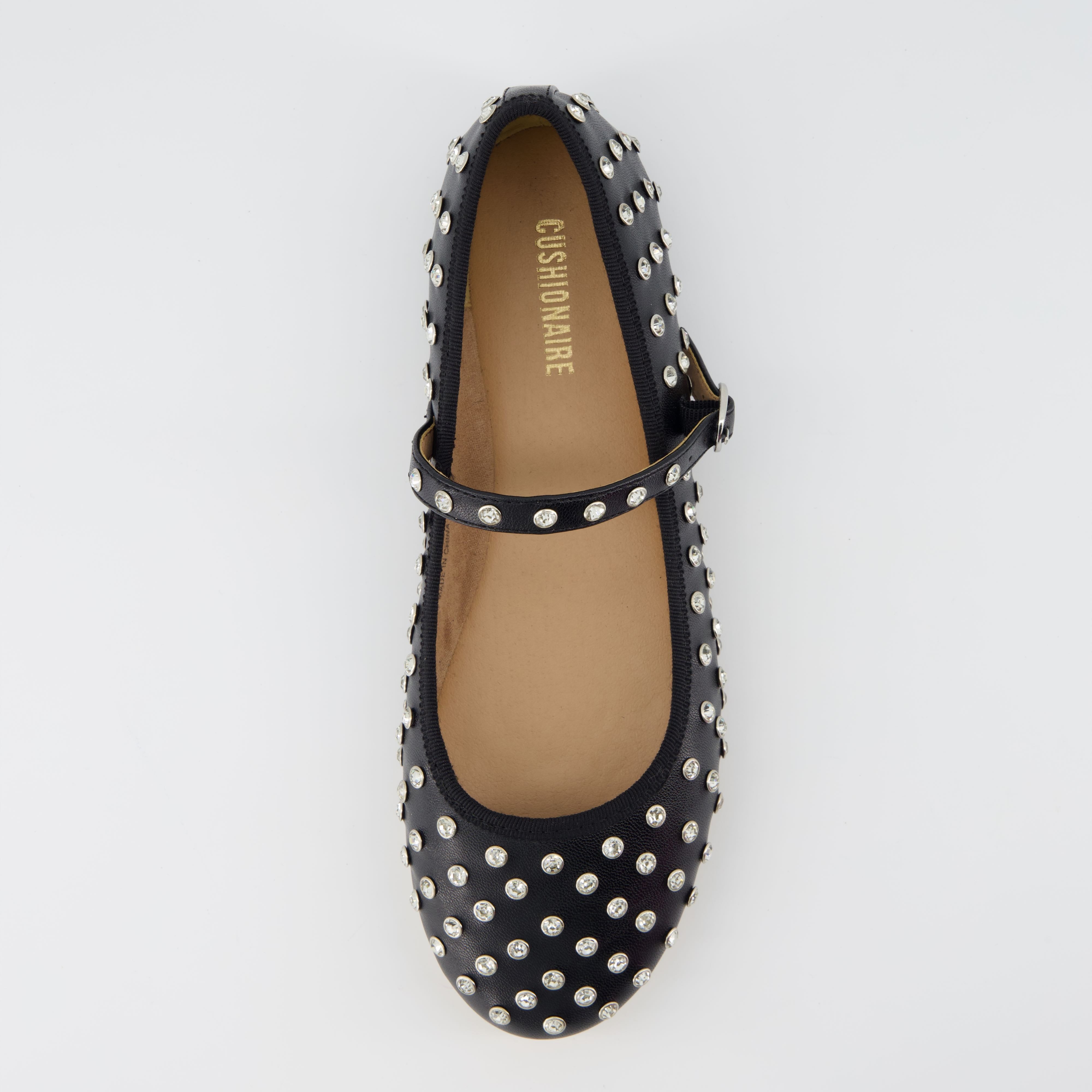 Flashy Studded Mary Janes Black
