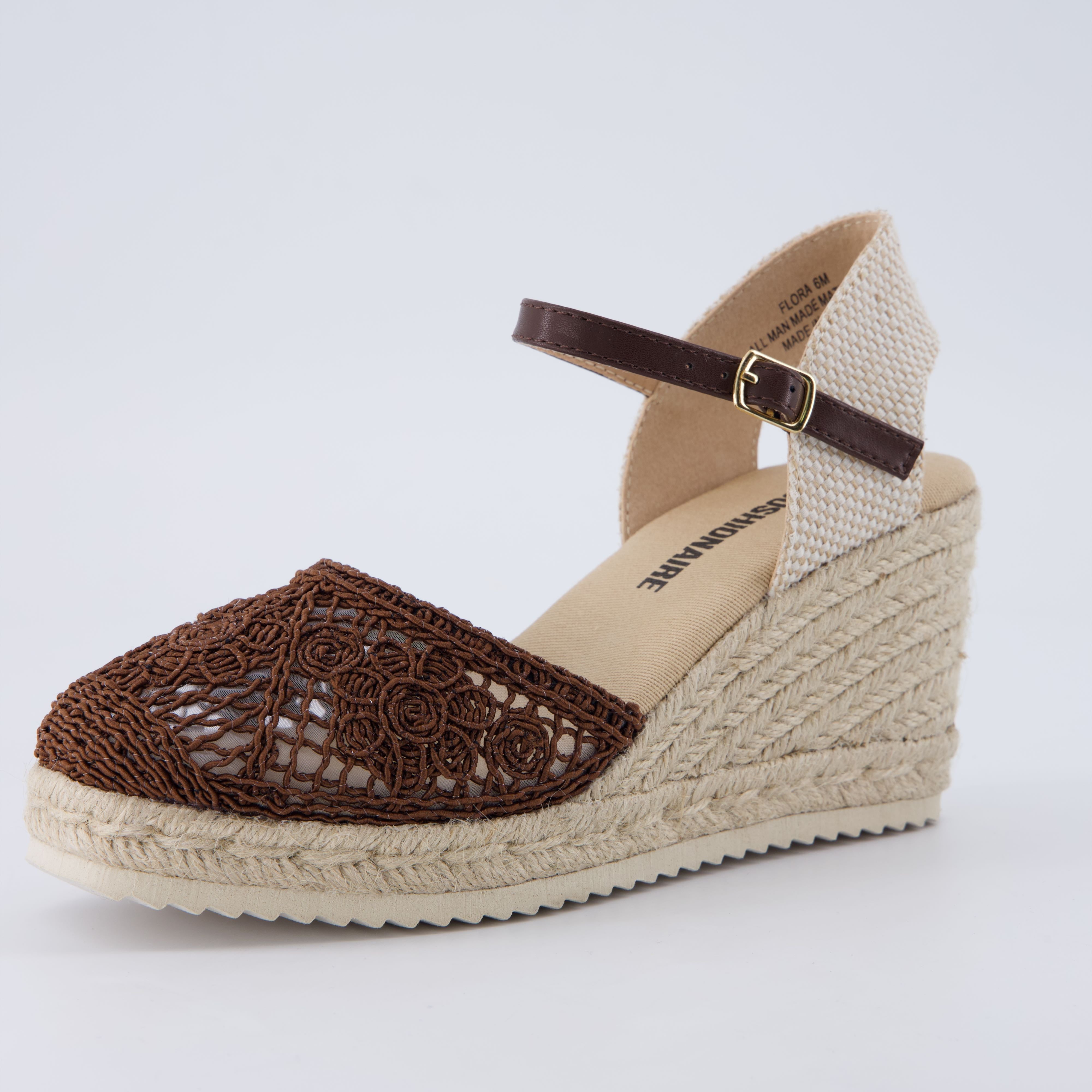 Flora Platform Espadrilles Brown