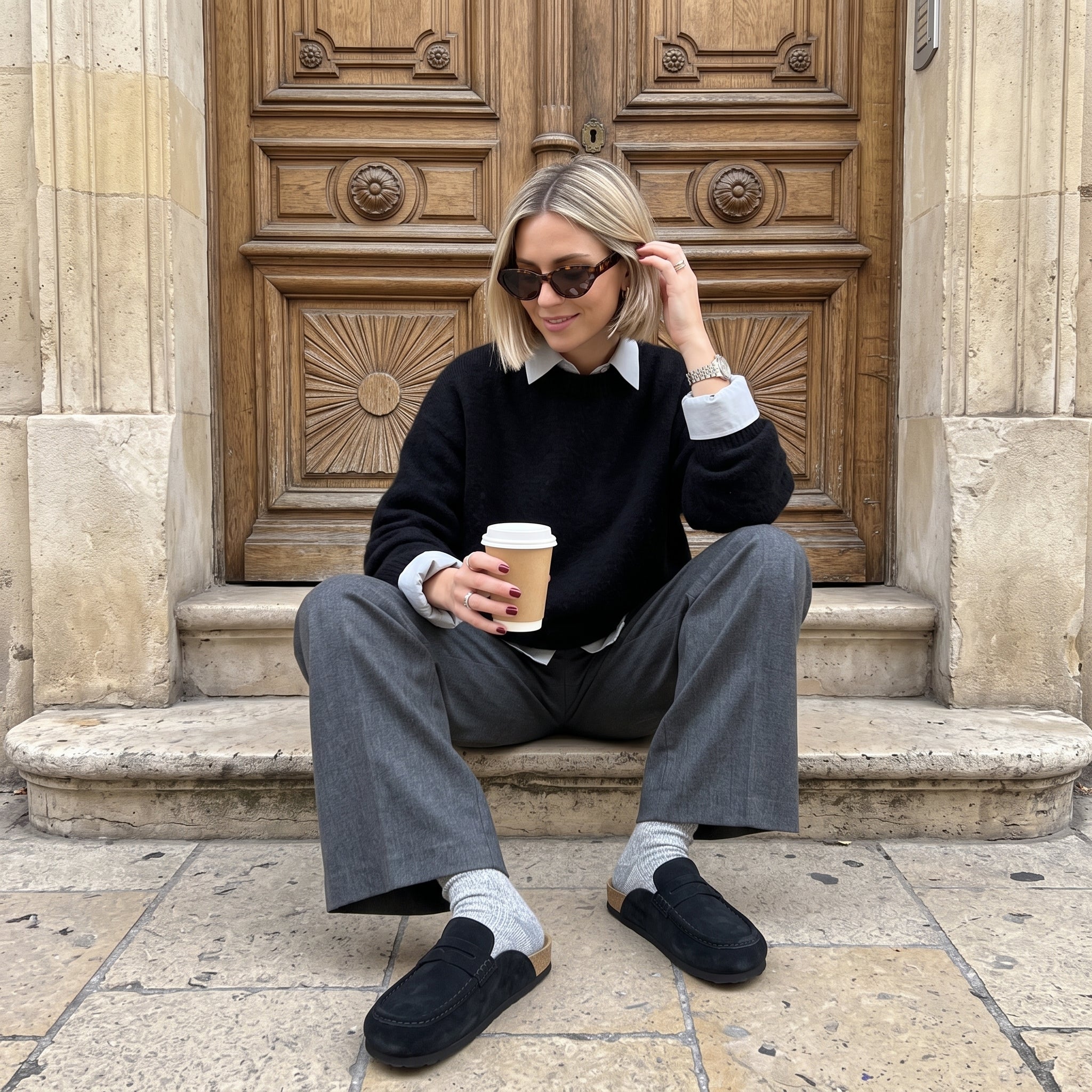 Fondu Leather Clogs