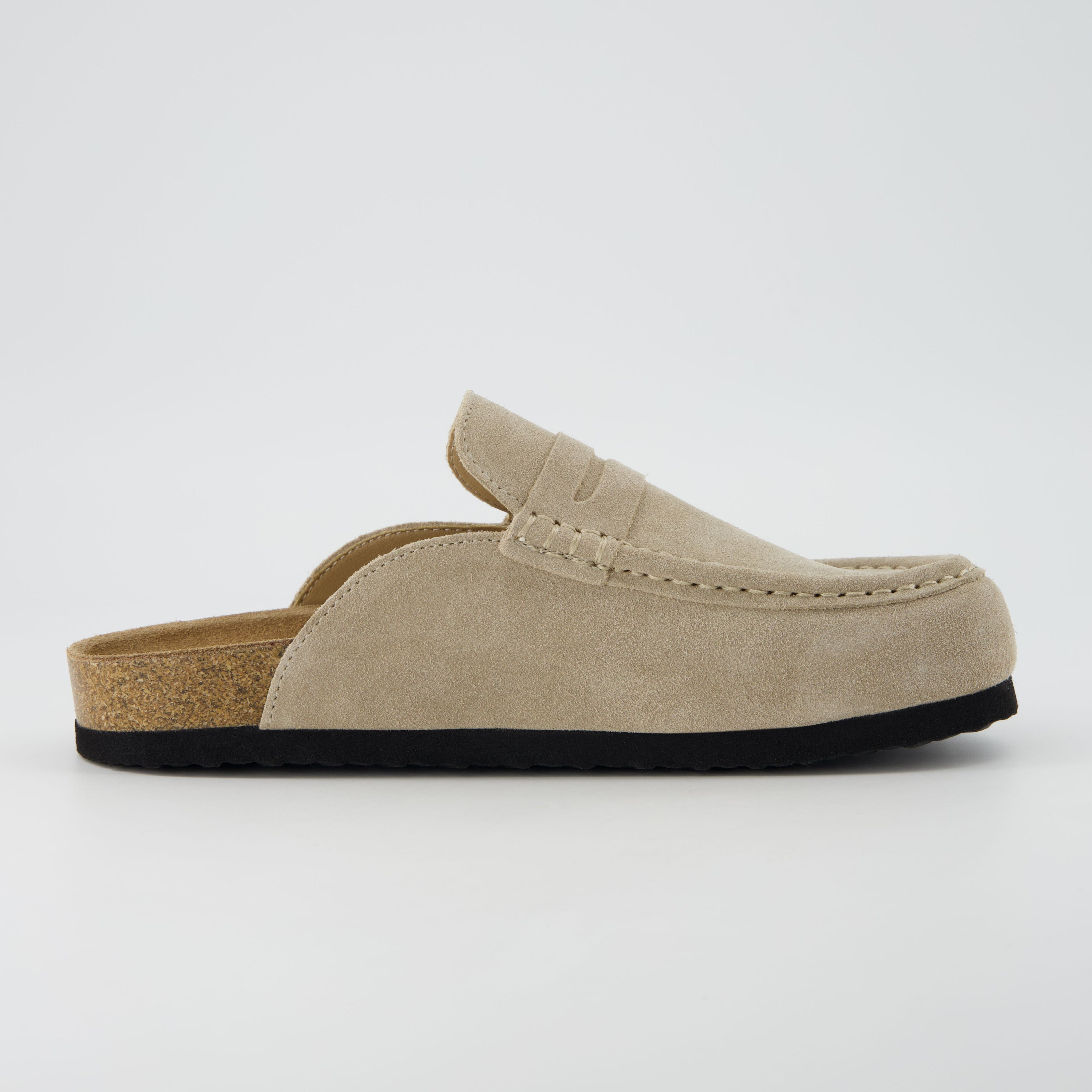 Fondu Leather Clogs Biscuit