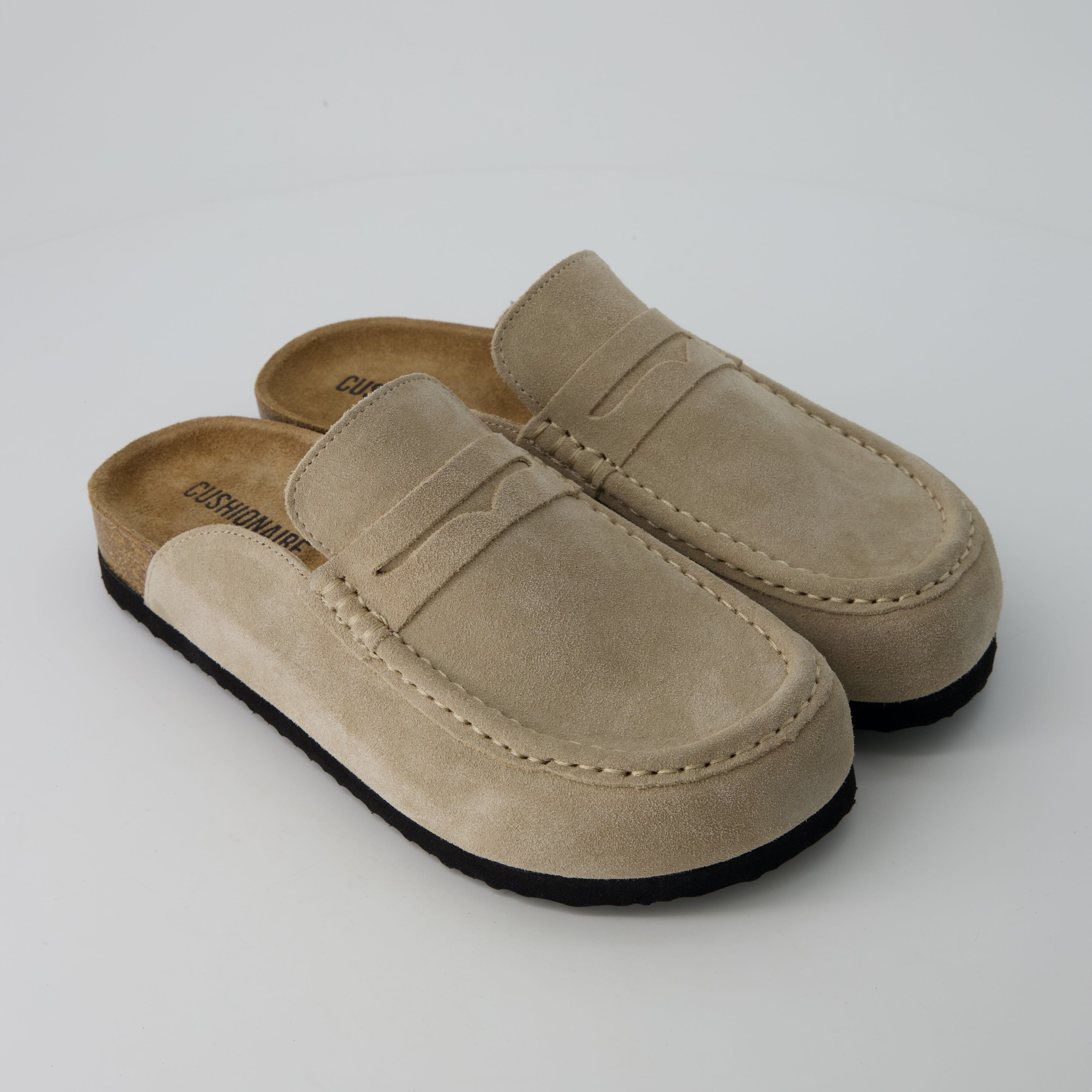 Cushionaire Fondu Leather Penny Clogs for Women - Soft and