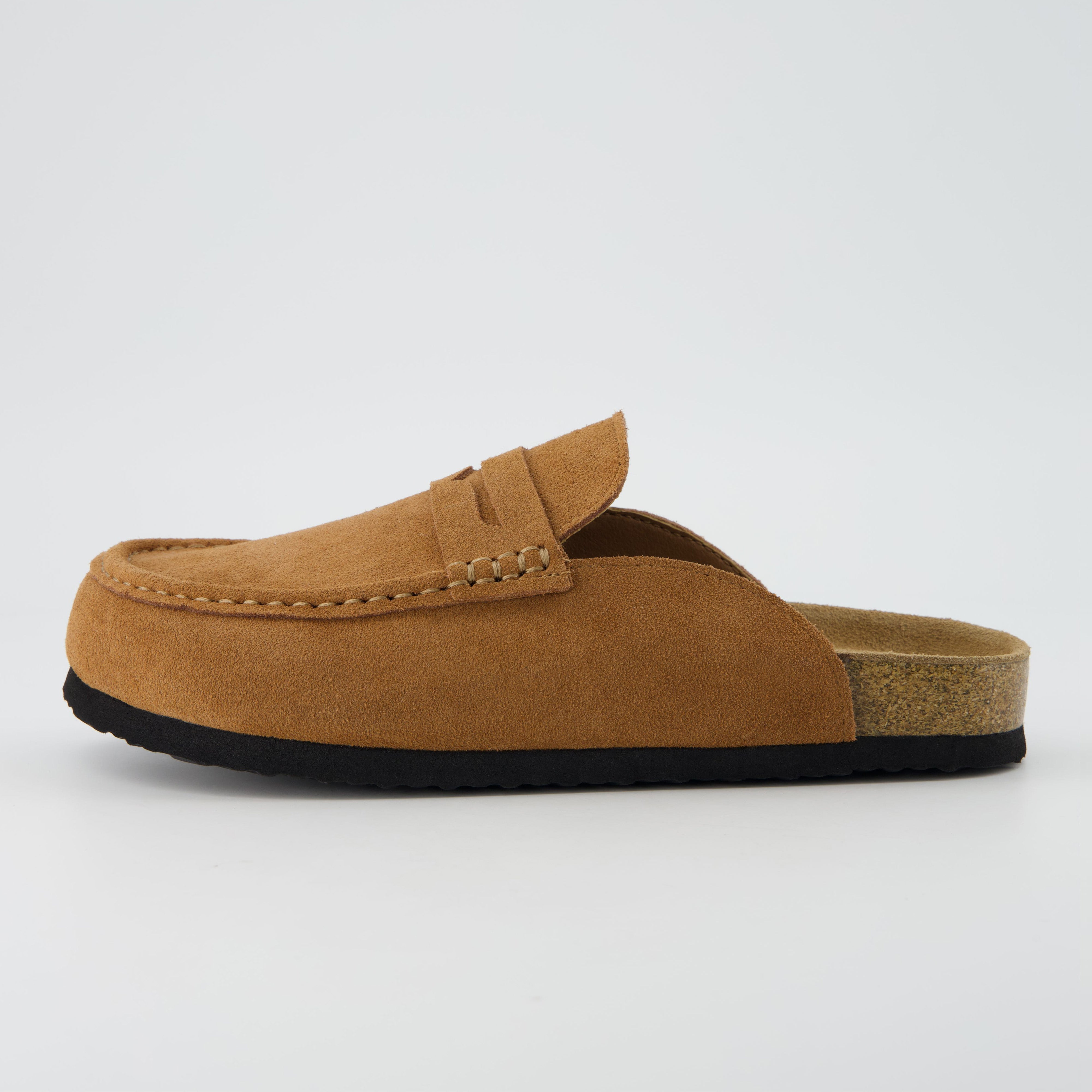Fondu Leather Clogs Cognac