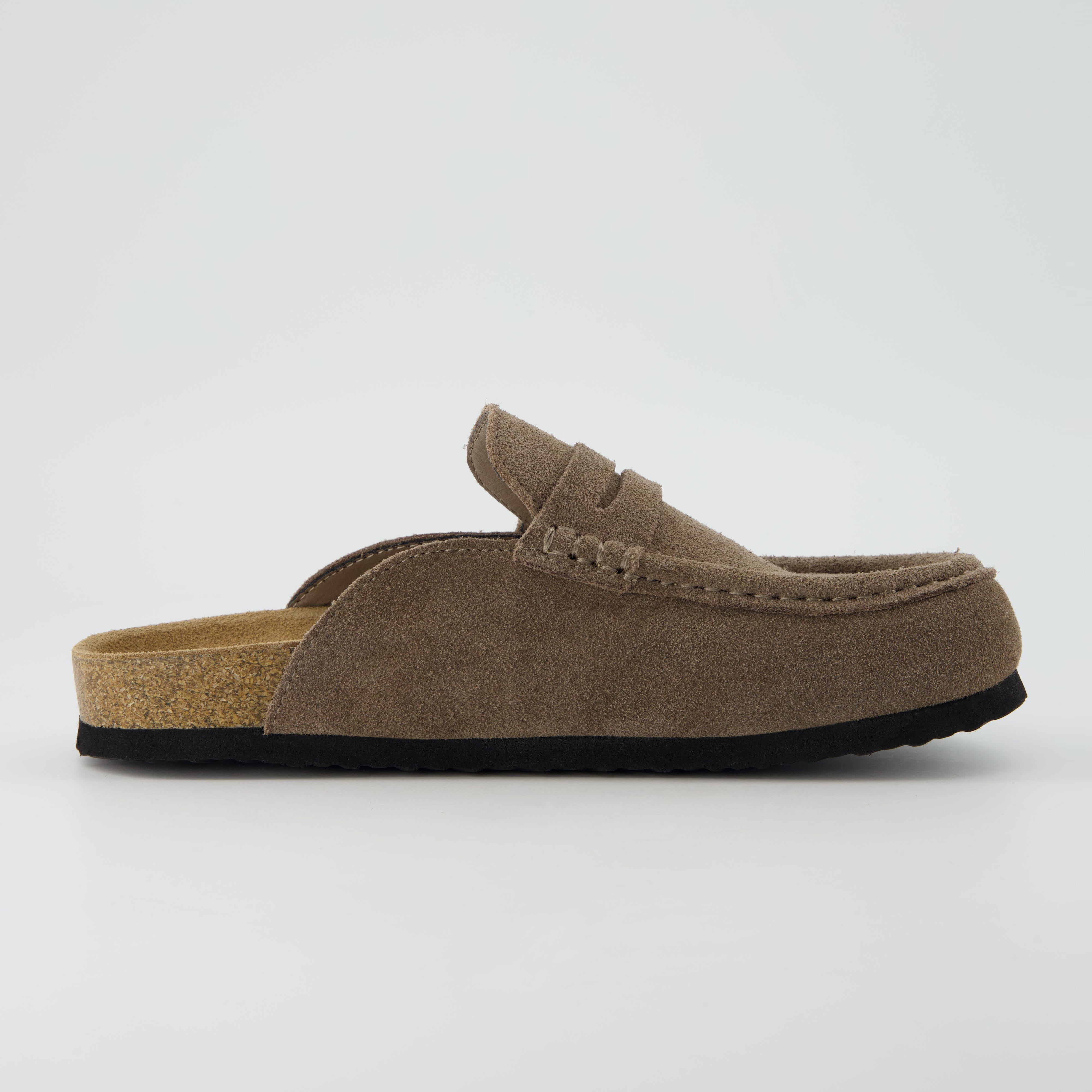 Fondu Leather Clogs Taupe