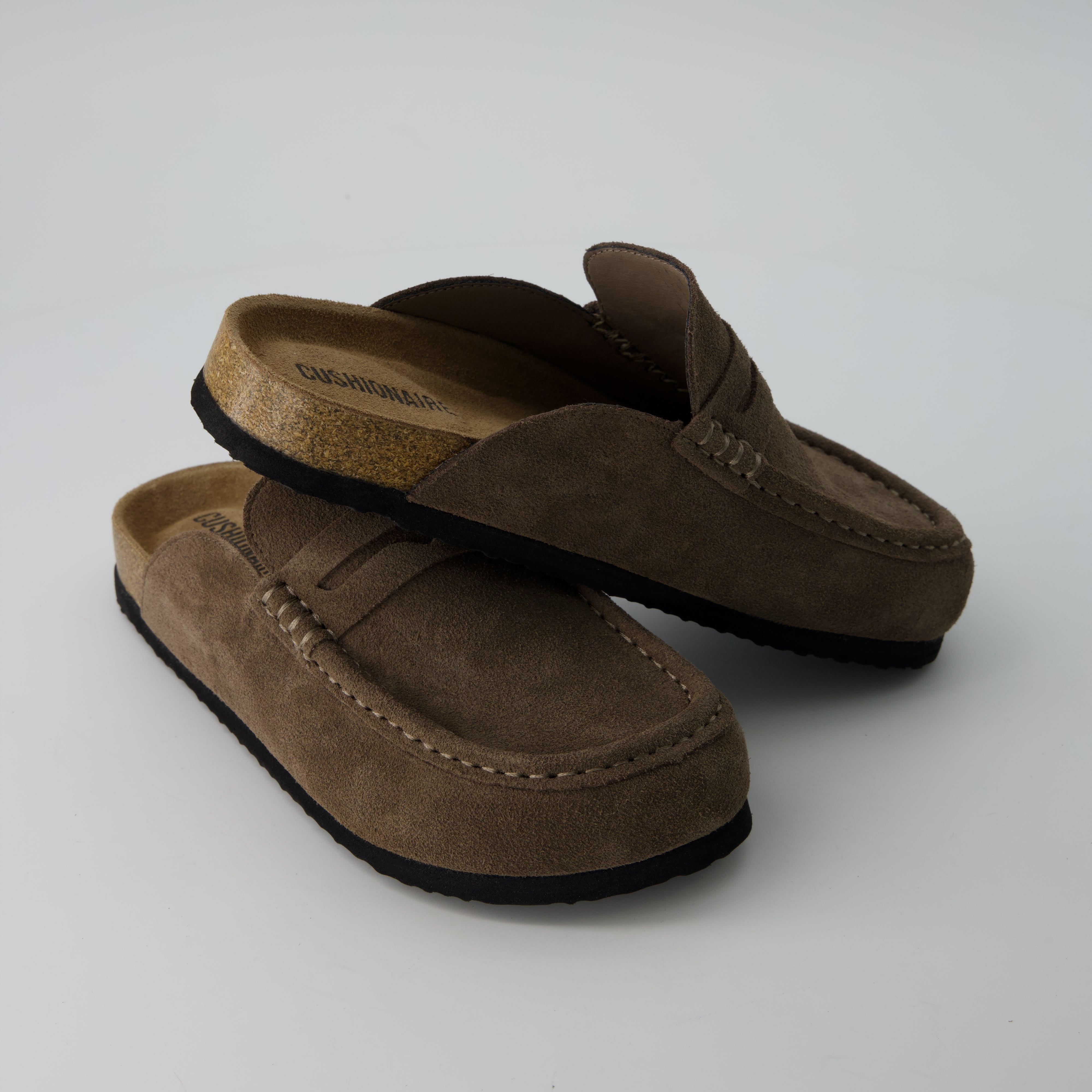 Fondu Leather Clogs Taupe