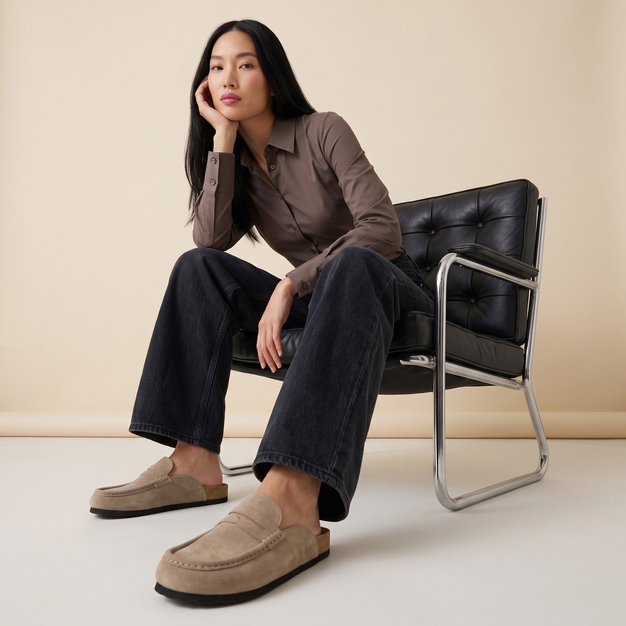 Fondu Leather Clogs
