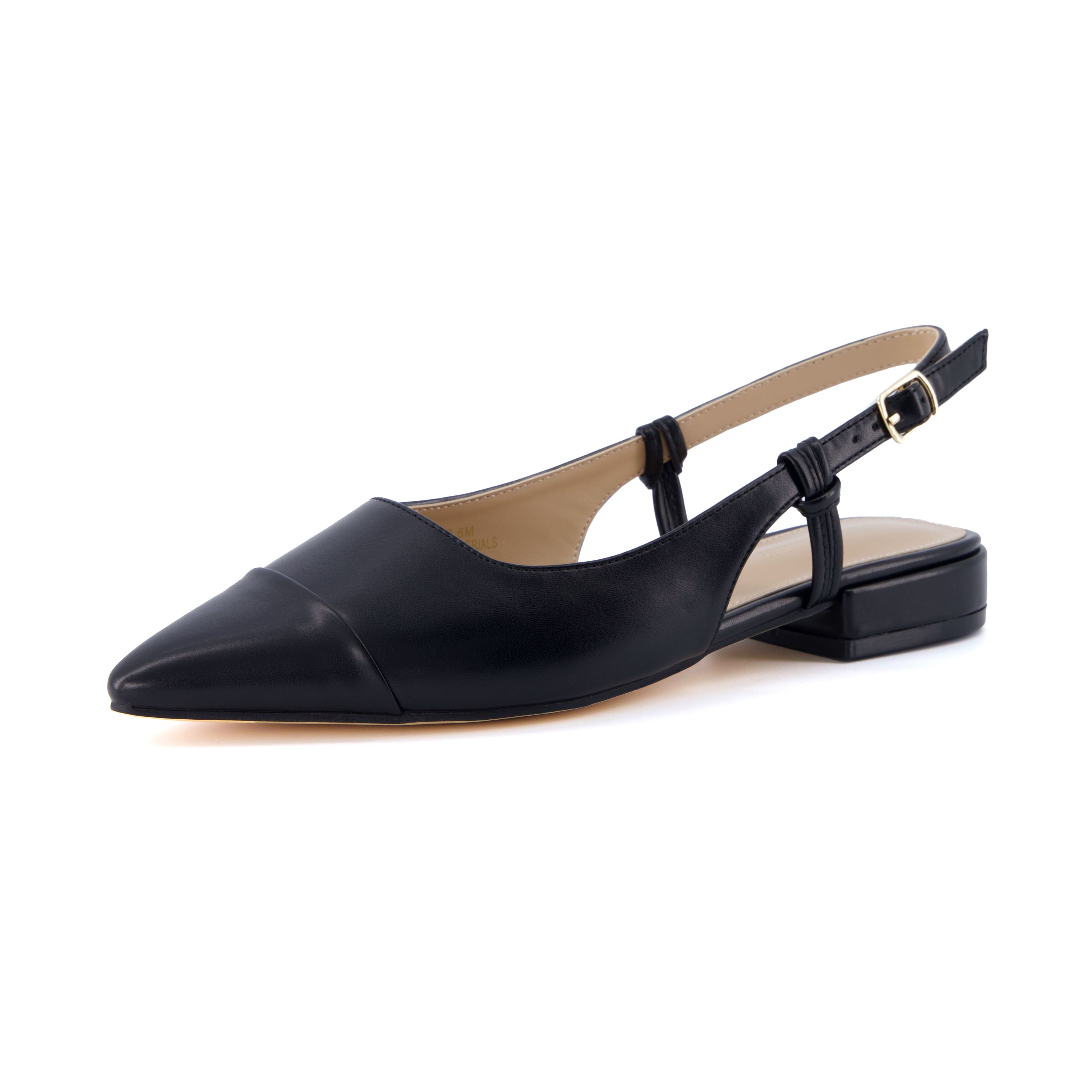 Forever Sling Back Flat Black