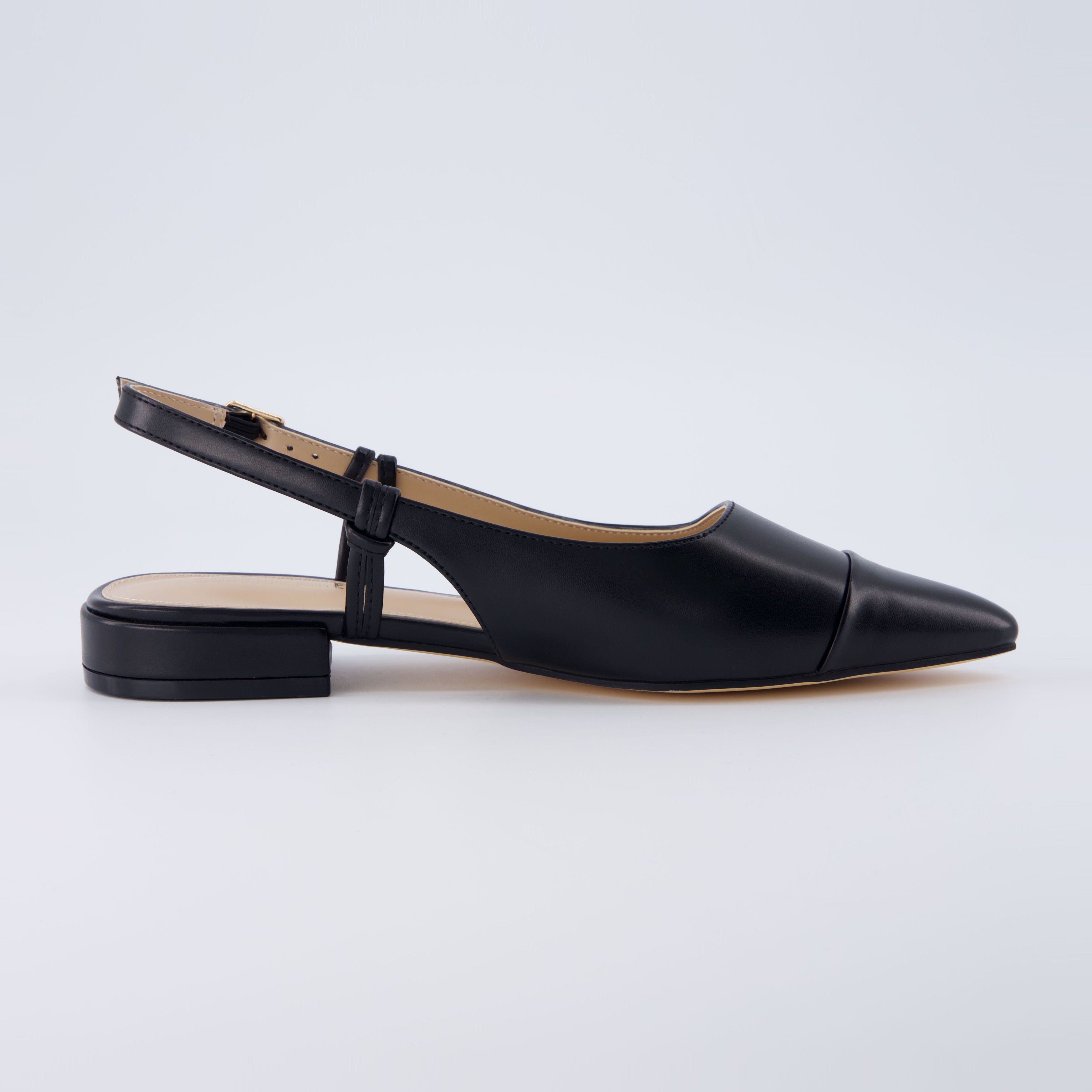 Forever Sling Back Flat Black