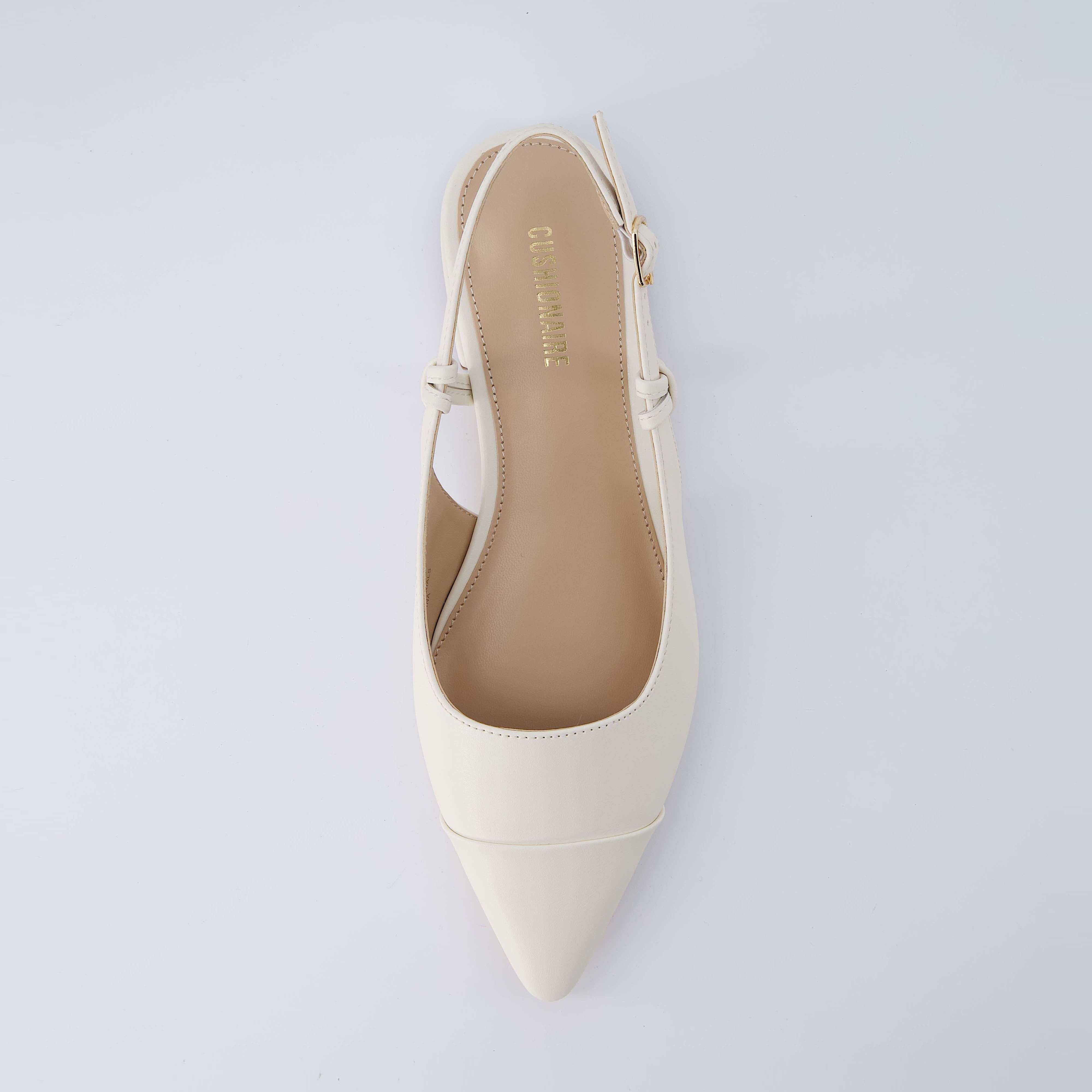 Forever Sling Back Flat Cream