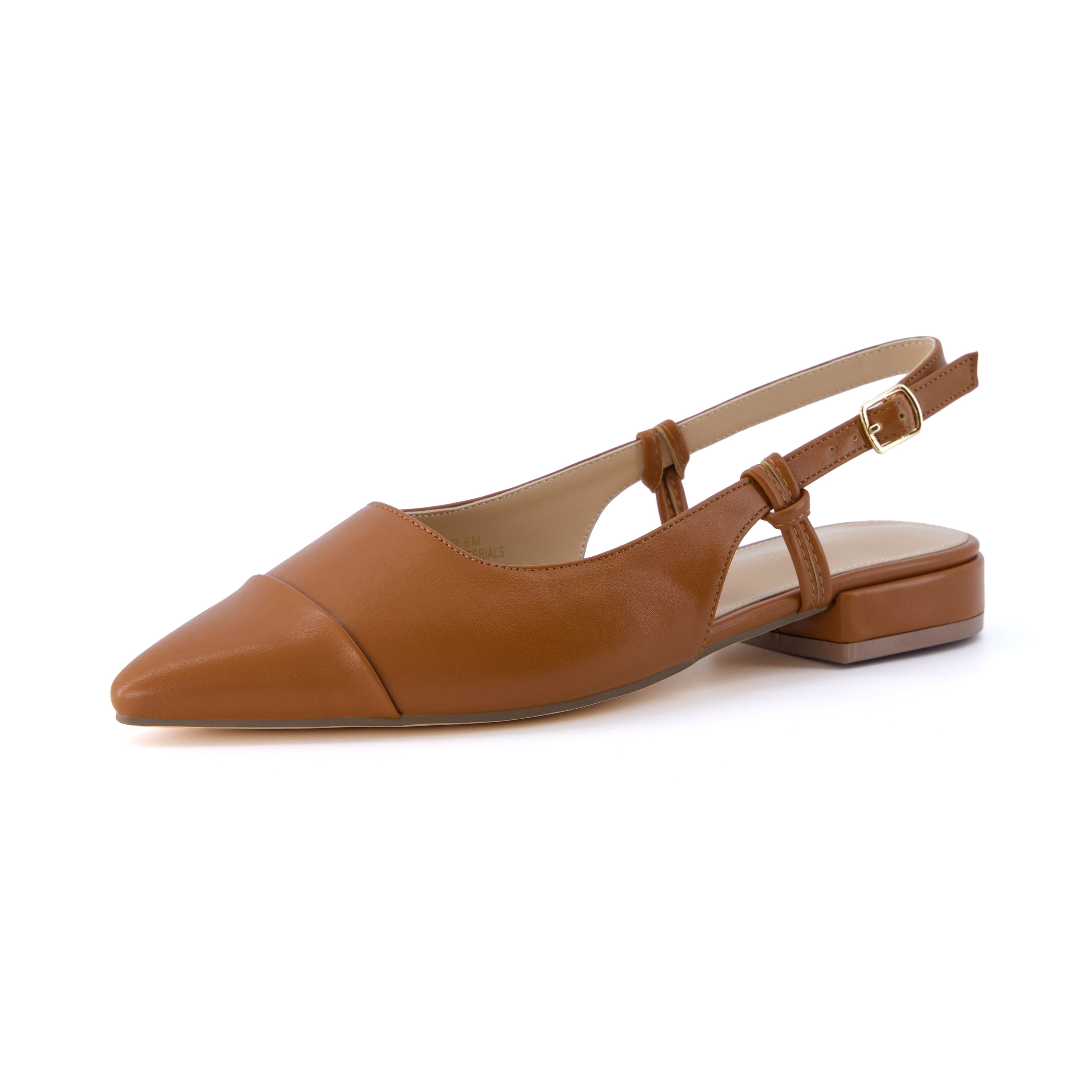 Forever Sling Back Flat Tan