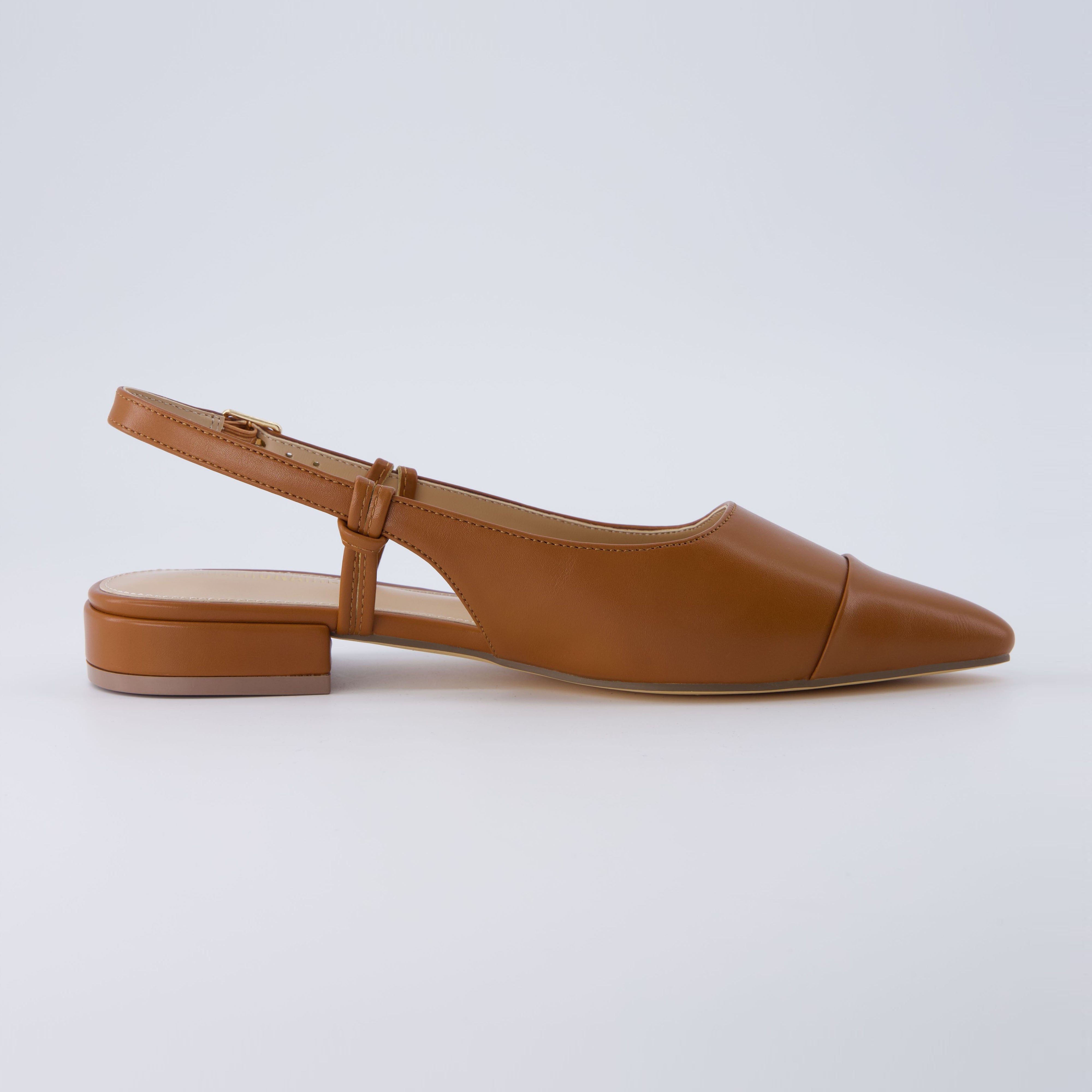 Forever Sling Back Flat Tan