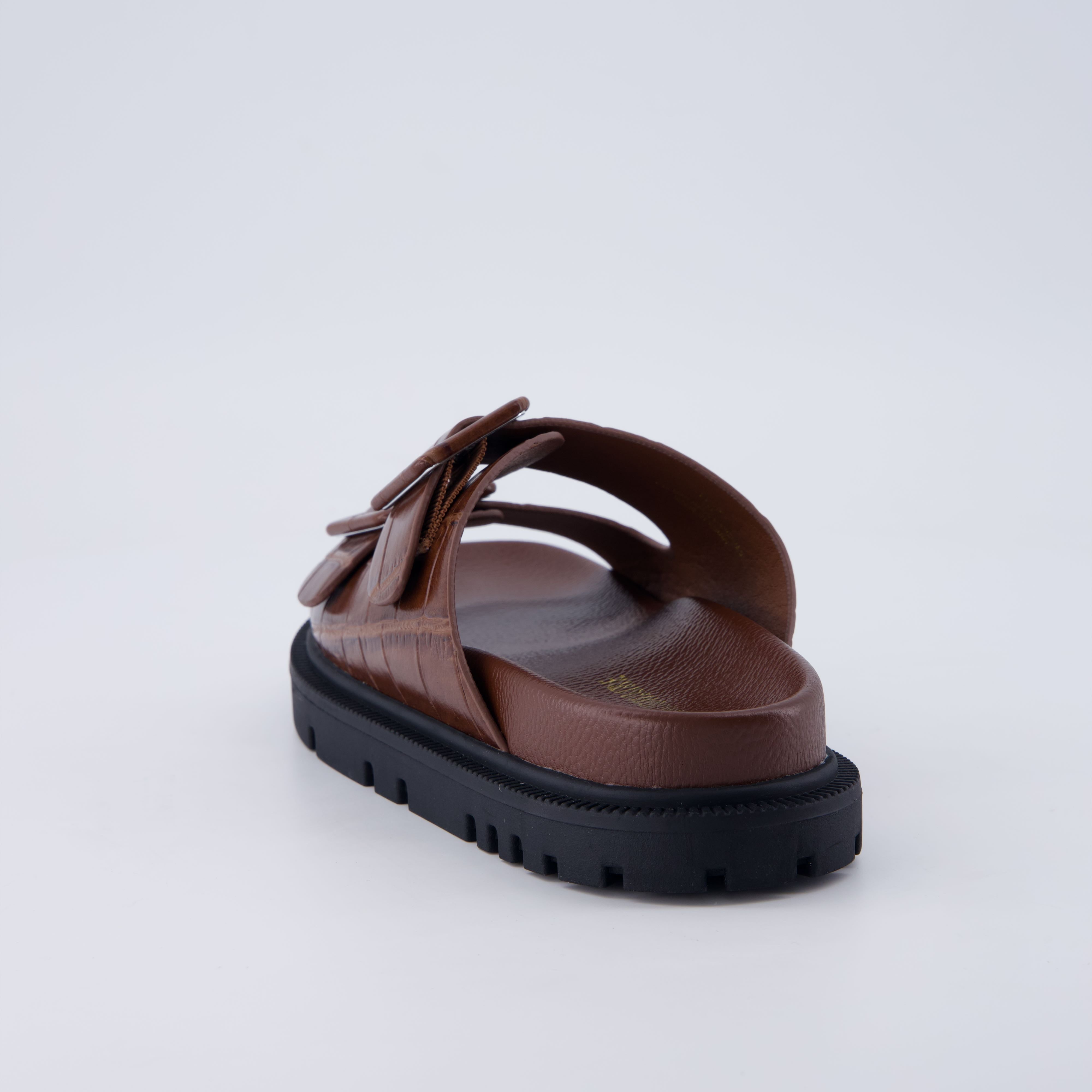 Fuse Chunky Sandals Brown Medium