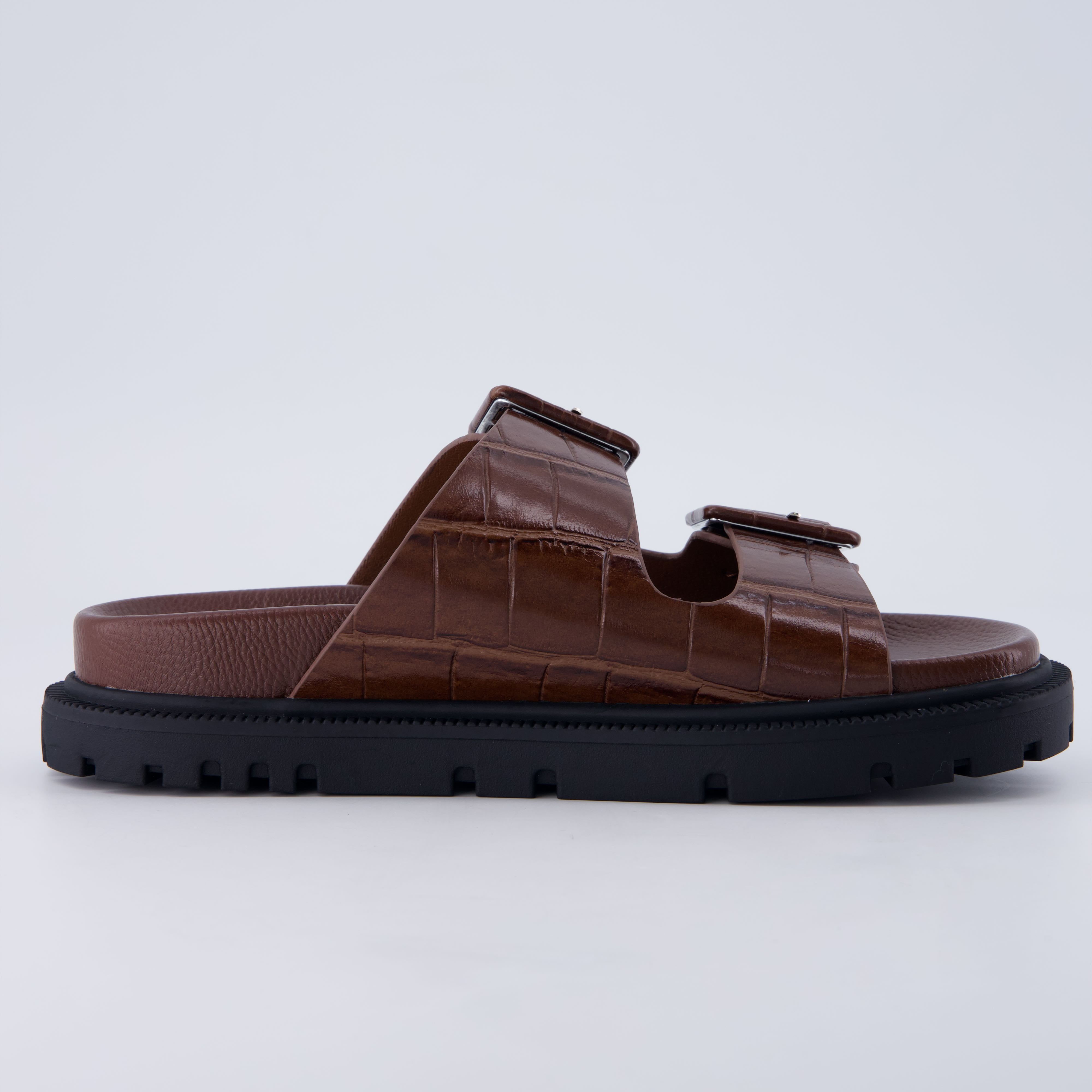 Fuse Chunky Sandals Brown Medium