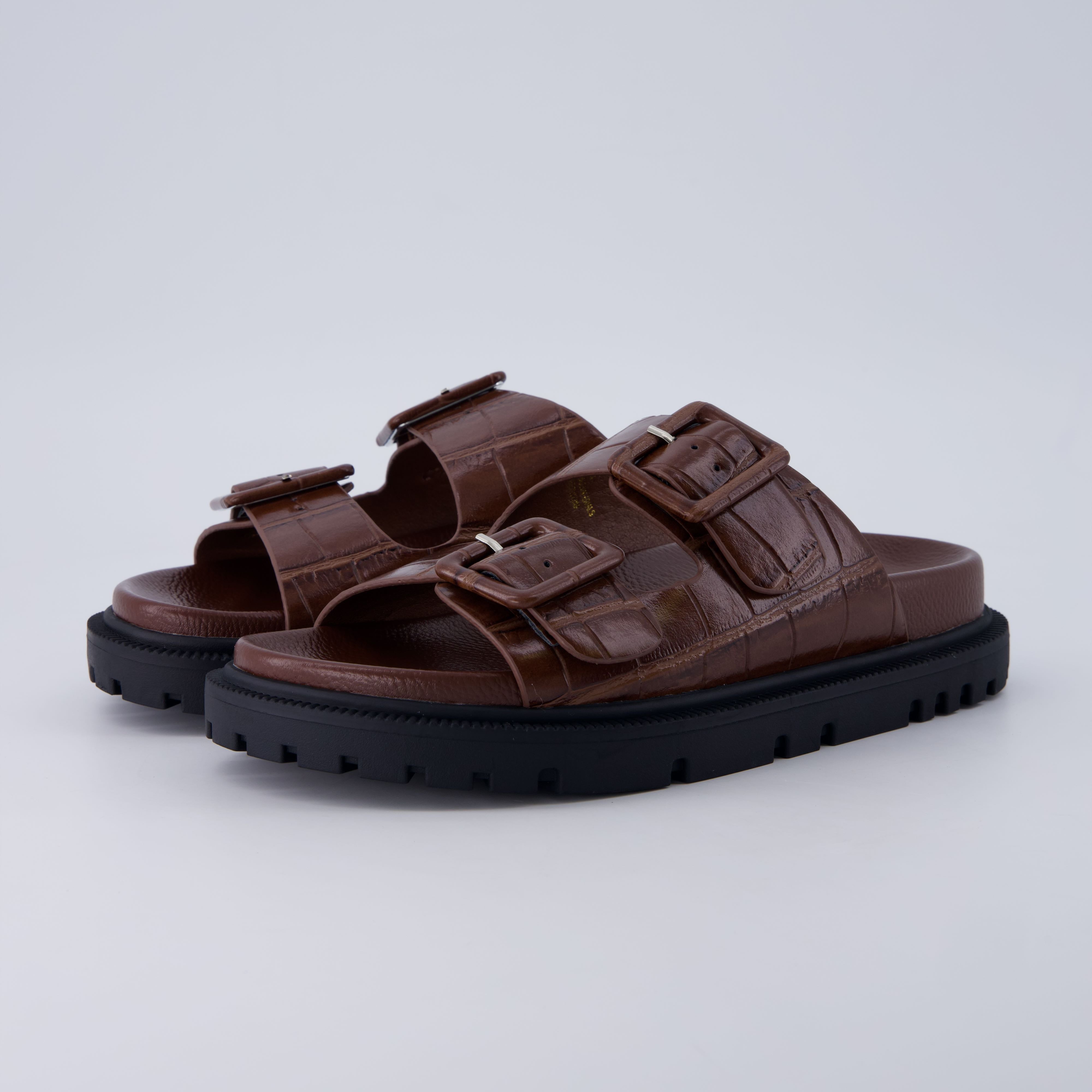 Fuse Chunky Sandals Brown Medium