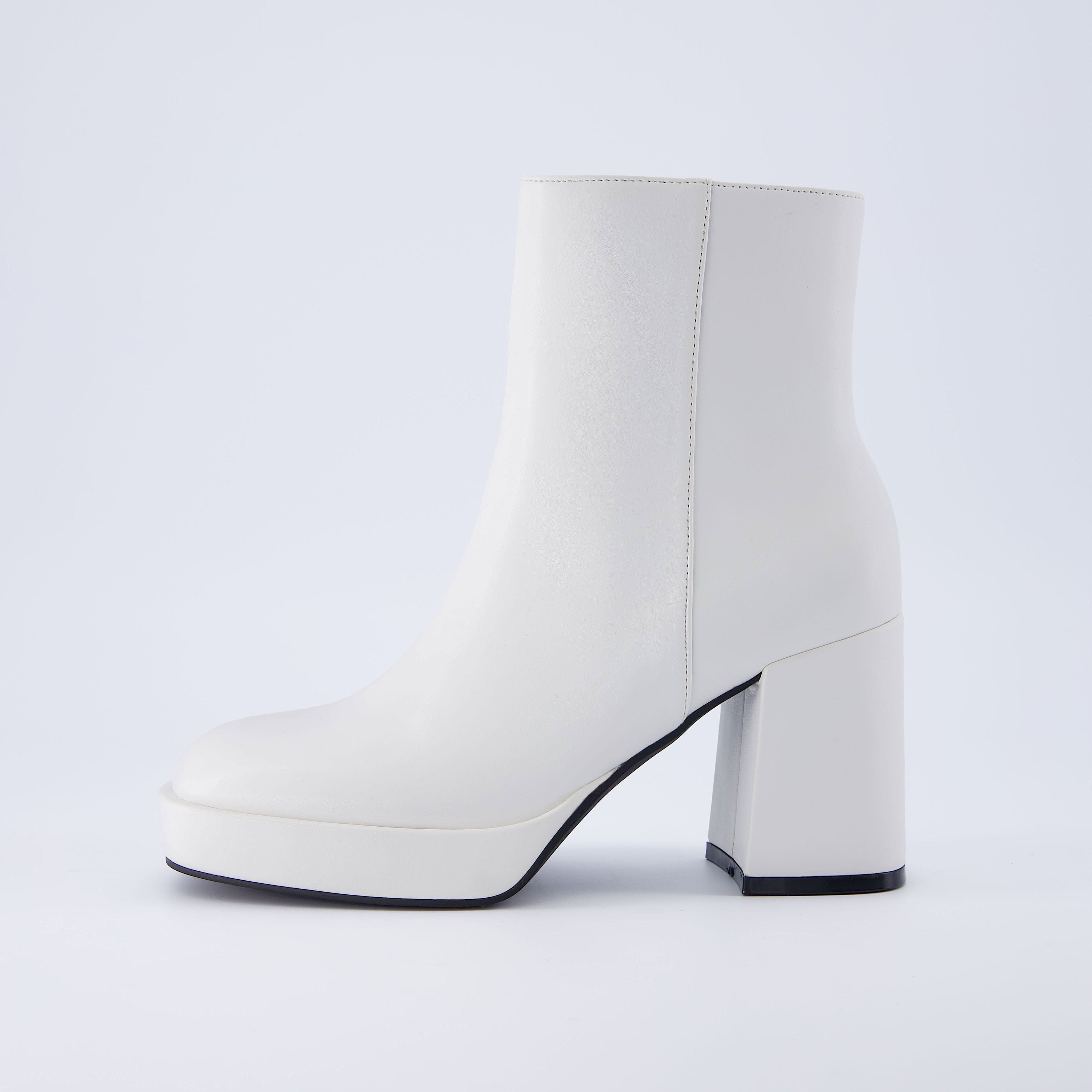 Gallerie Platform Dress Boot White