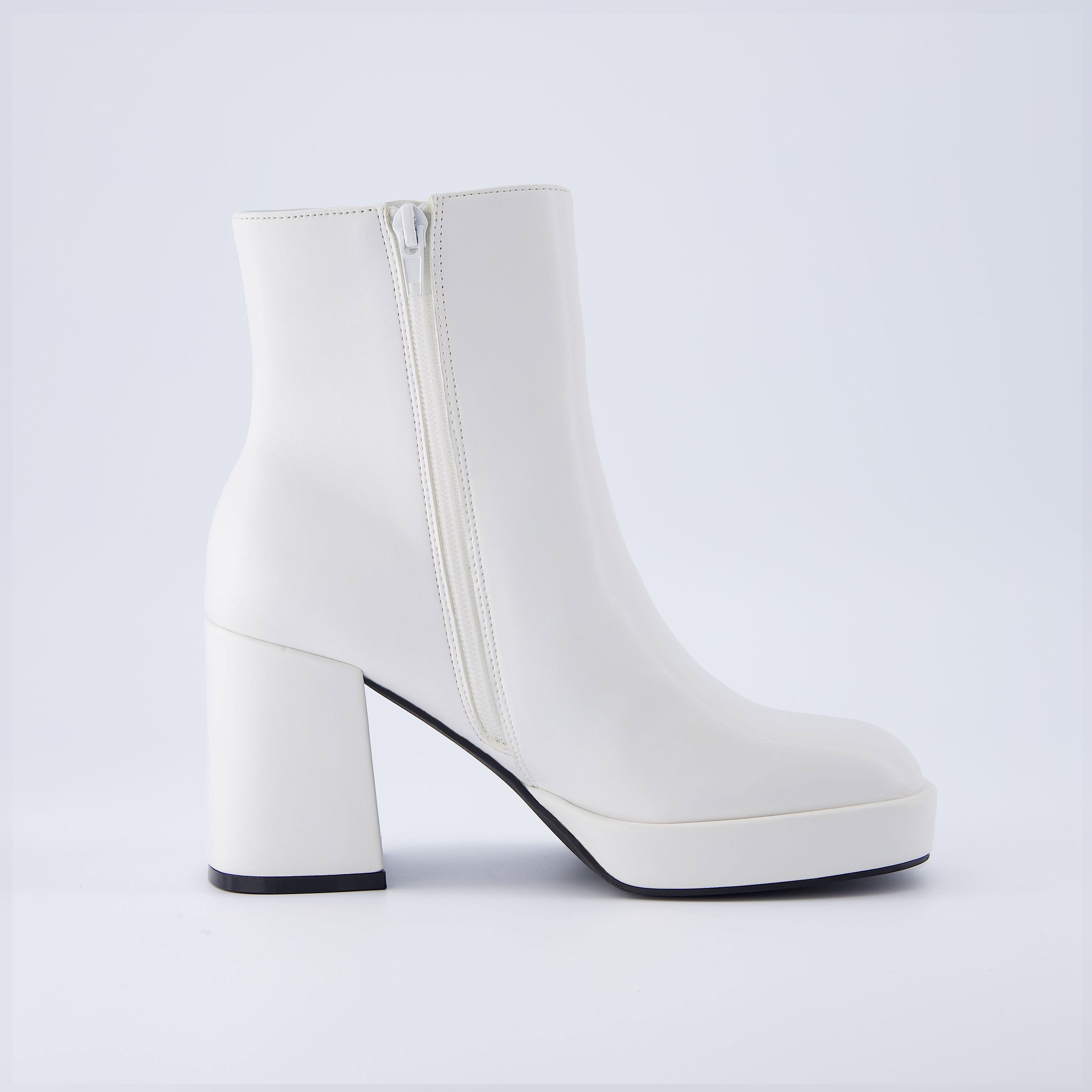 Gallerie Platform Dress Boot White