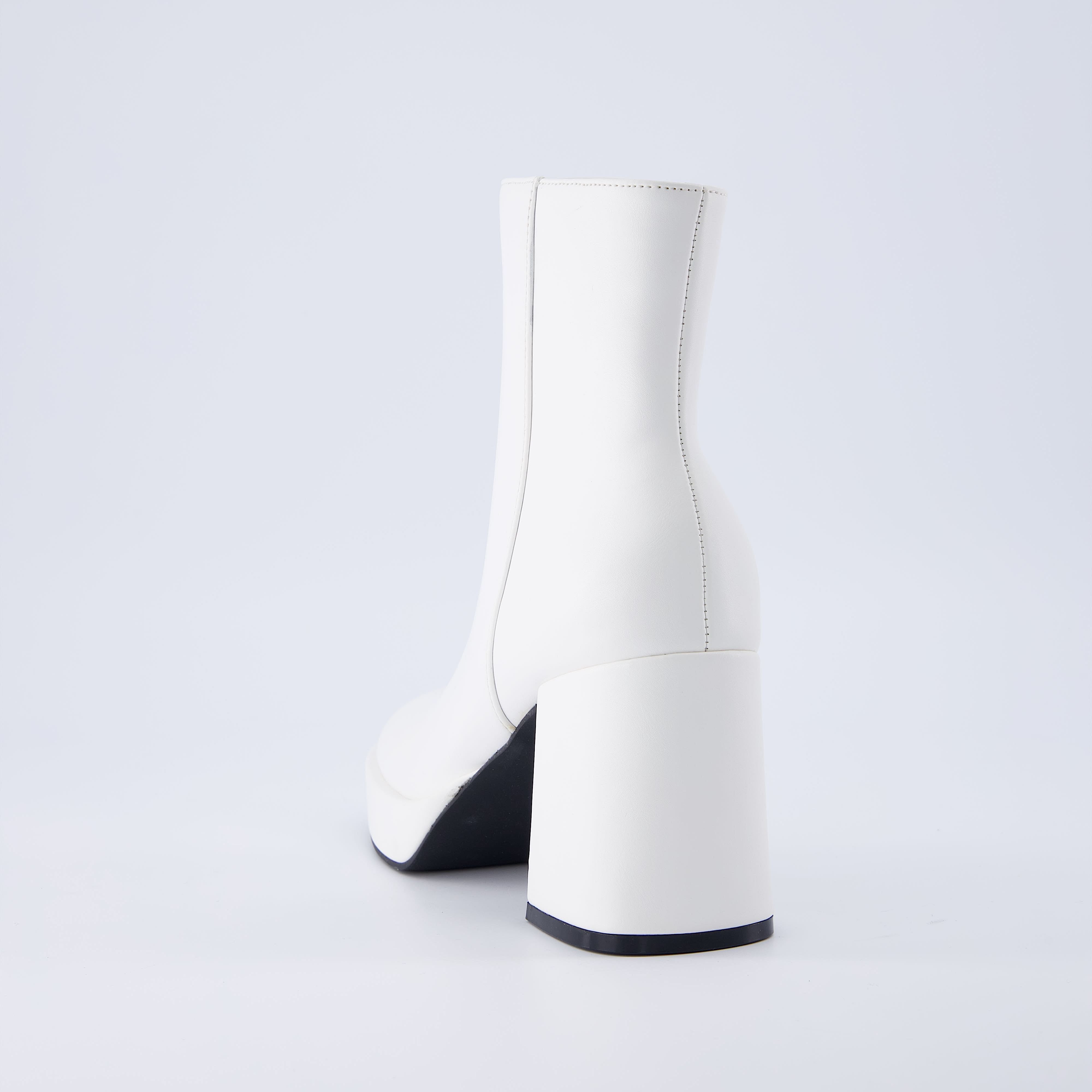 Gallerie Platform Dress Boot White