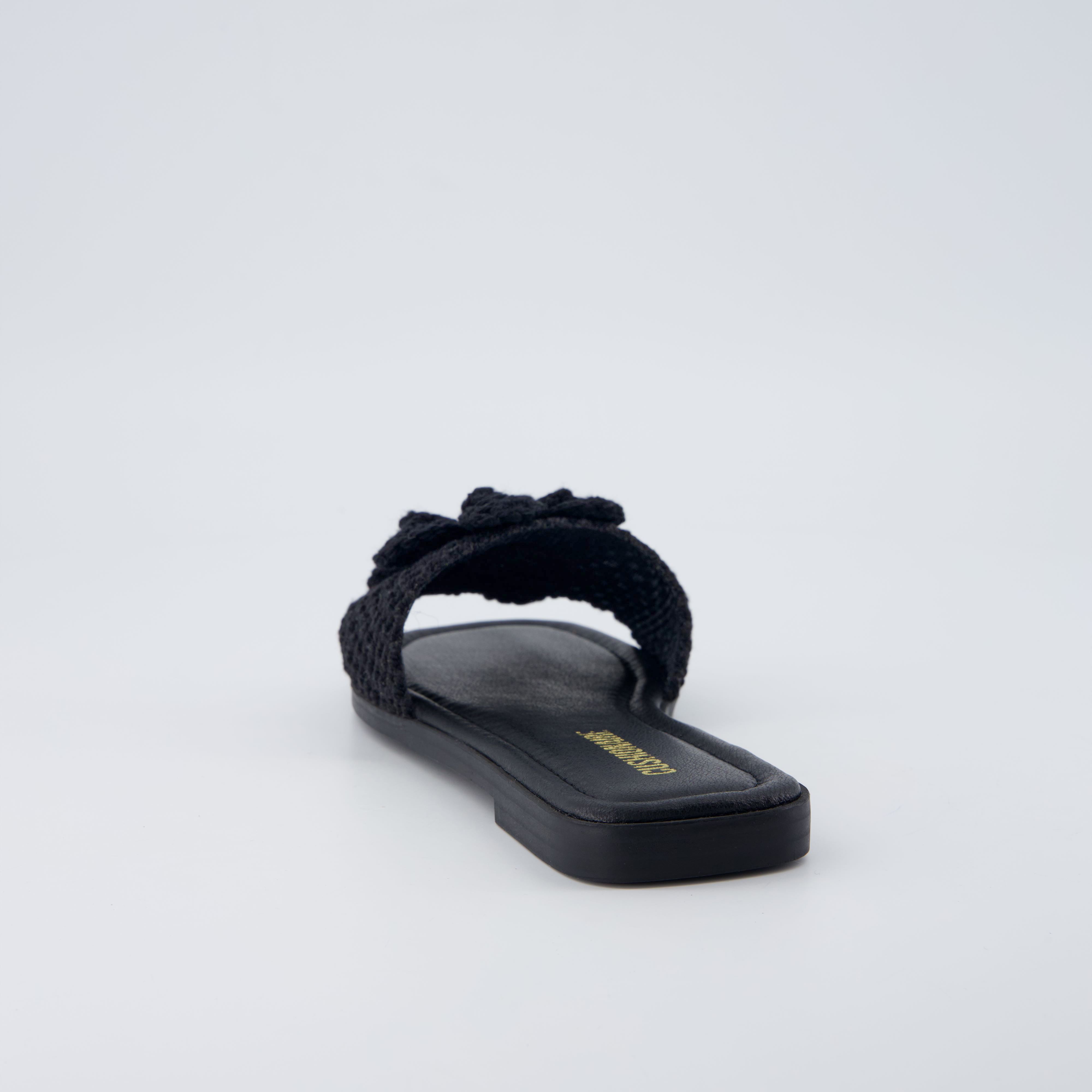 Gemma Knit Slides Black