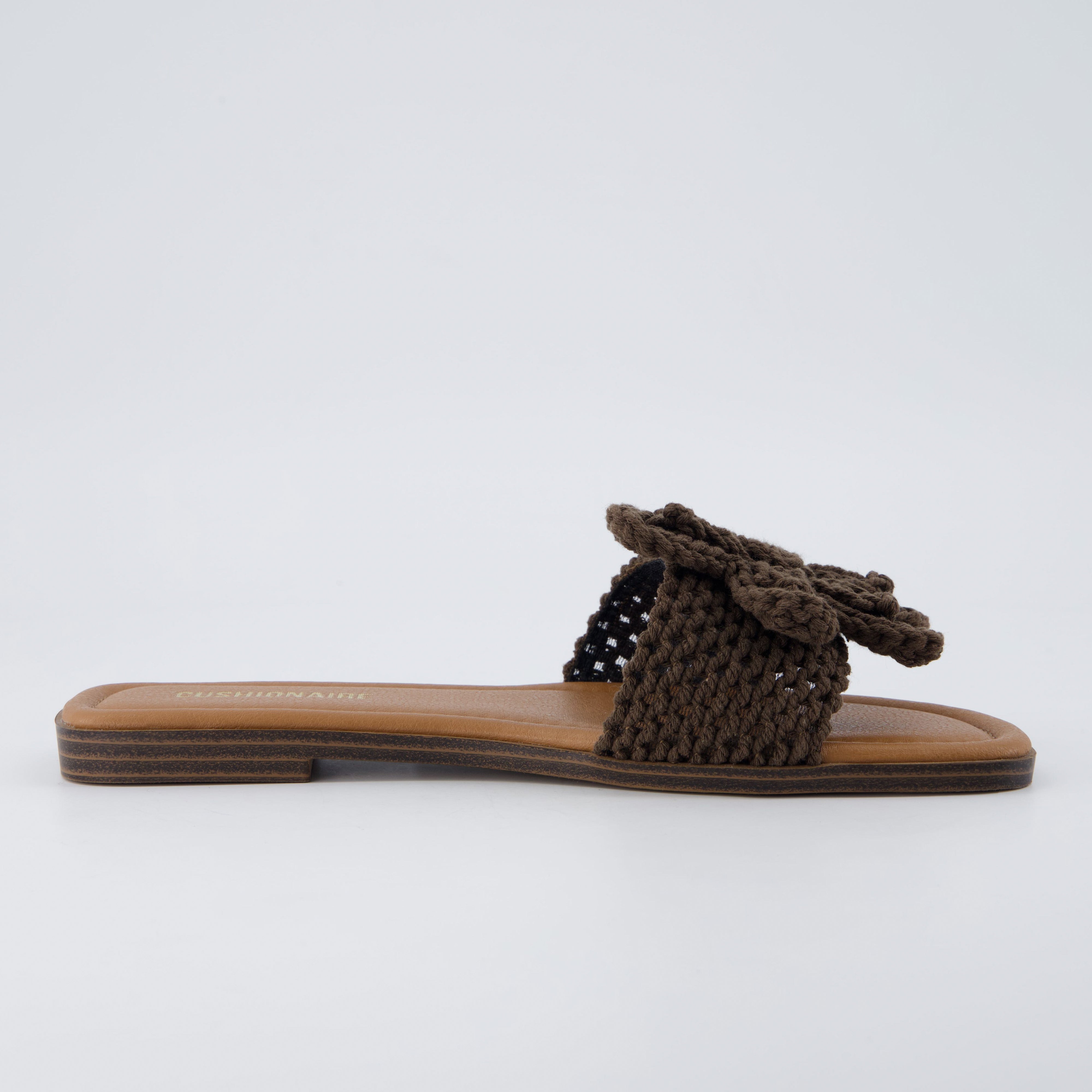Gemma Knit Slides Brown