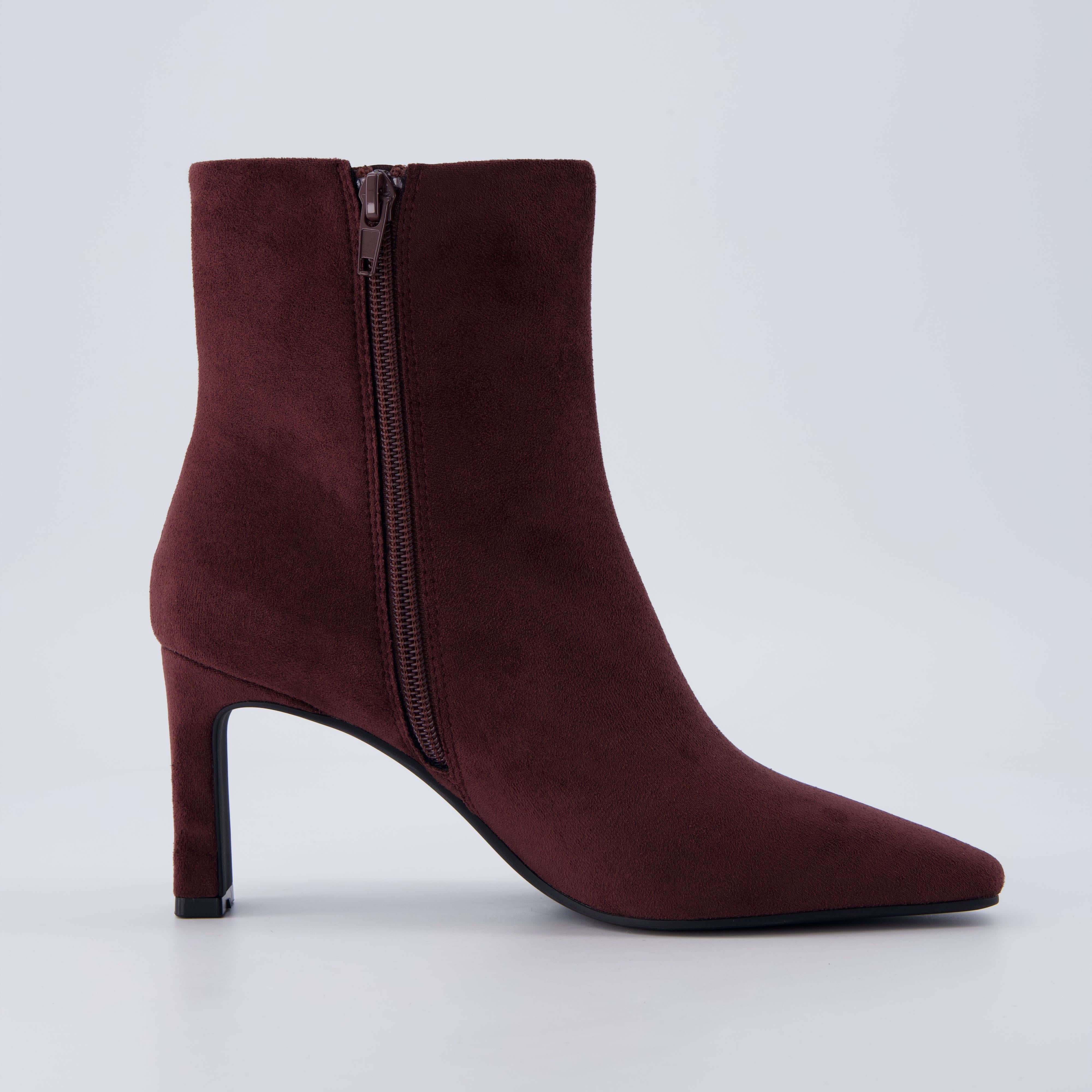 Giana High Heel Ankle Boots Burgundy Medium