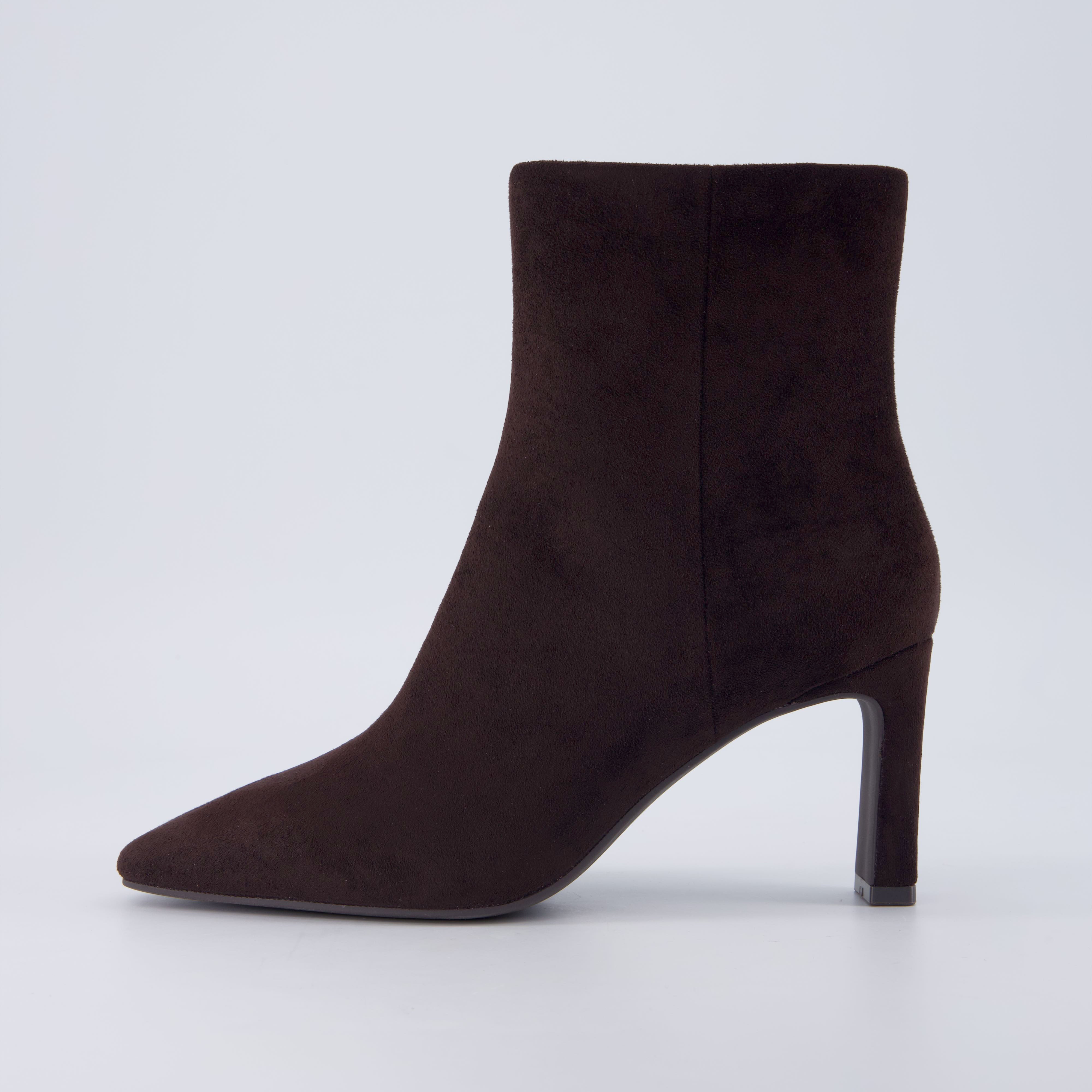 Giana High Heel Ankle Boots Chocolate Medium
