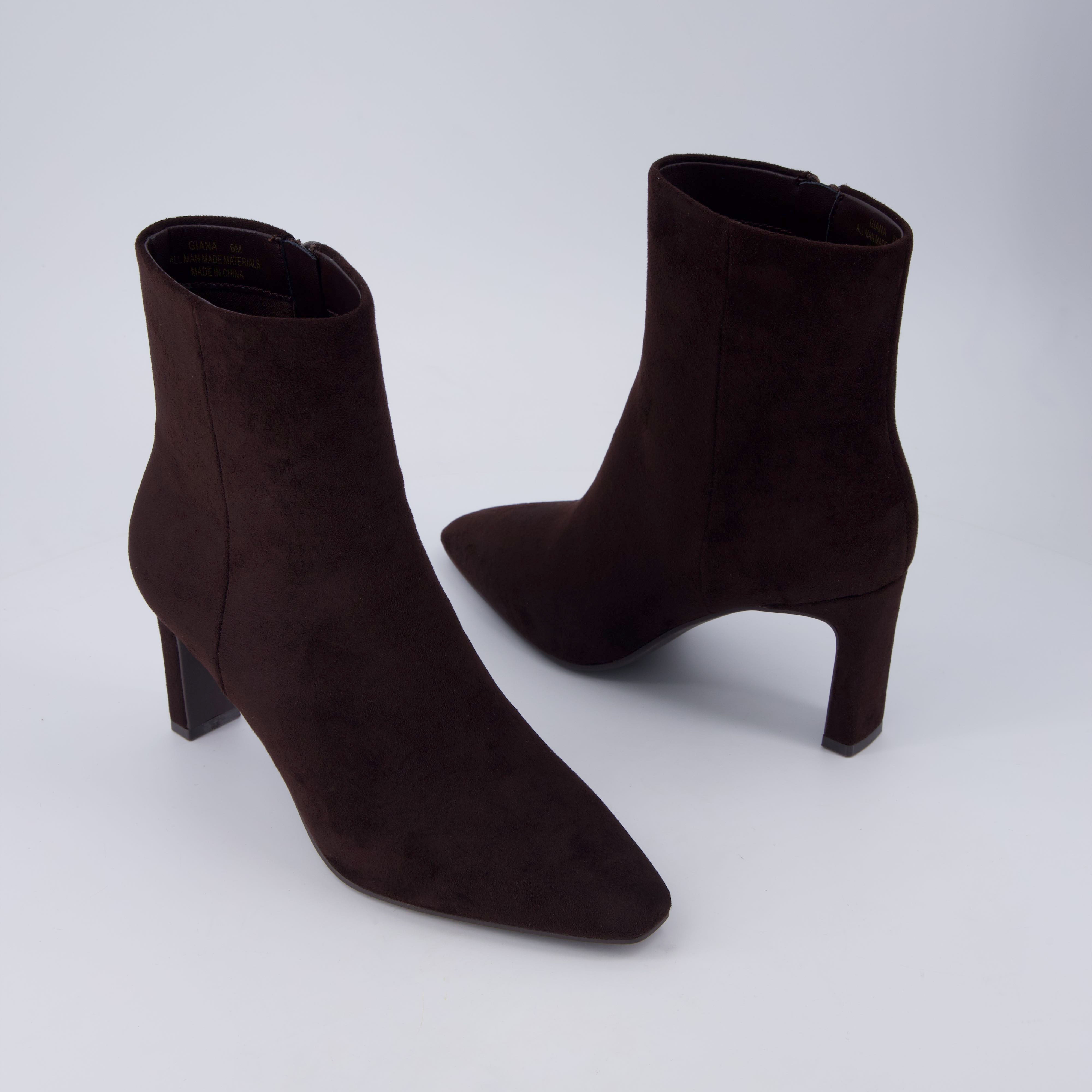 Giana High Heel Ankle Boots Chocolate Medium