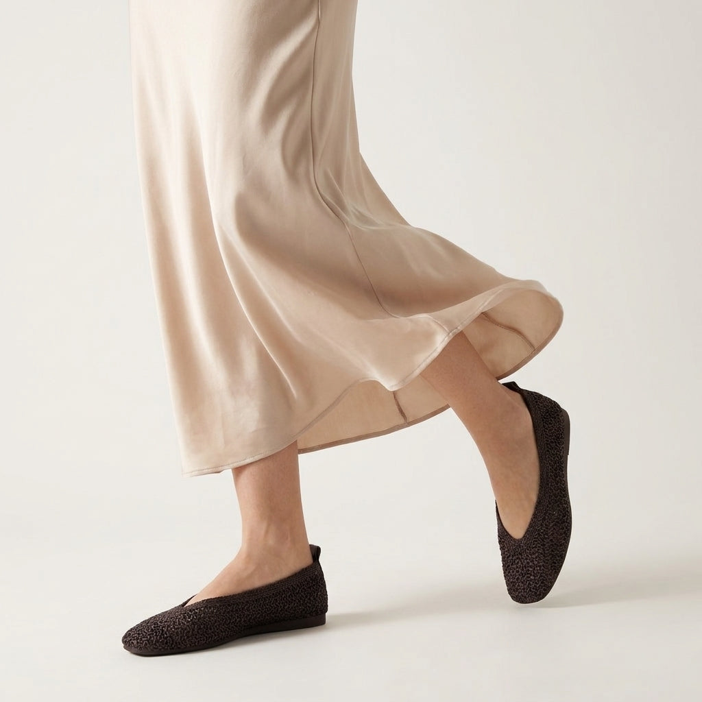 Gilt Woven Ballet Flats