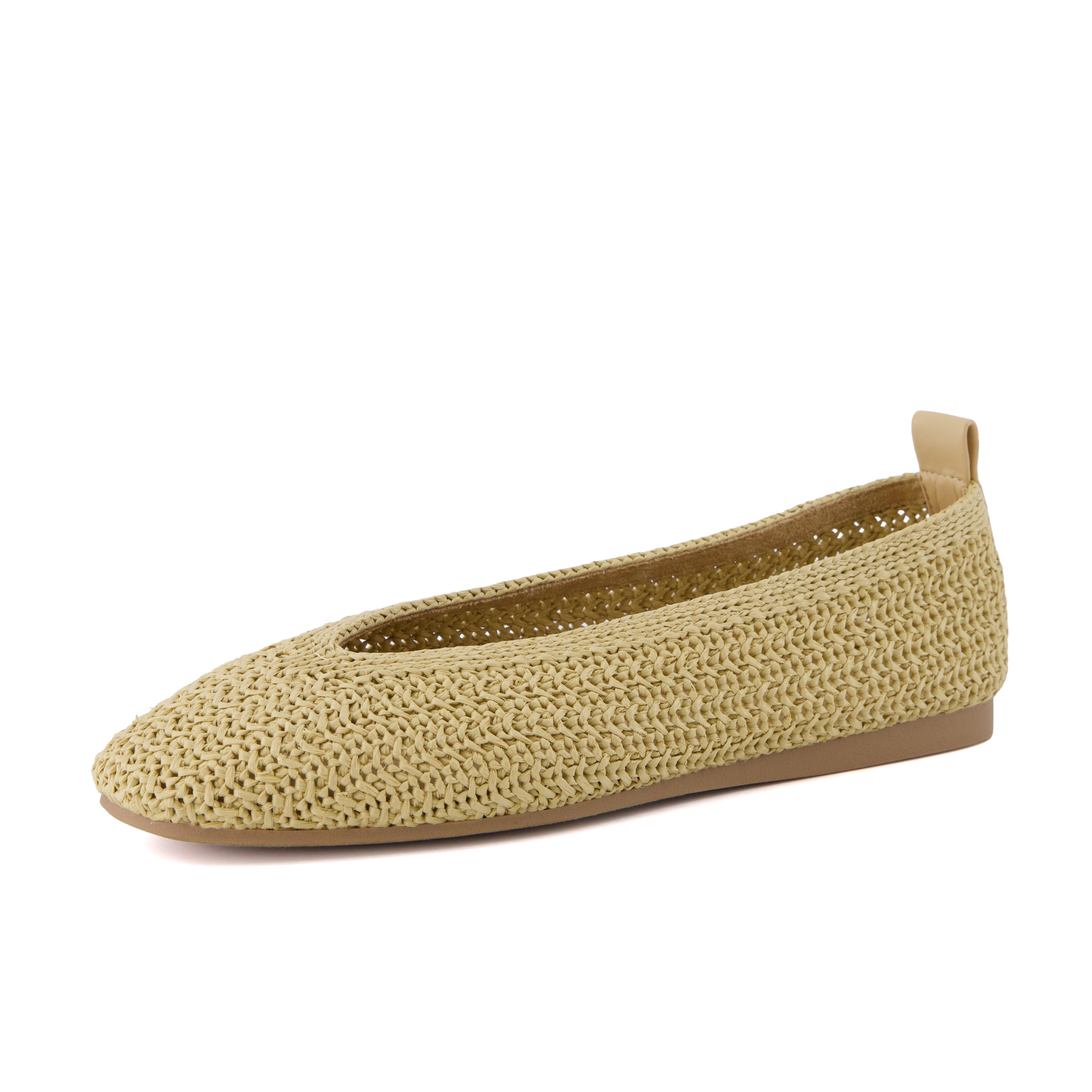 Gilt Woven Ballet Flats