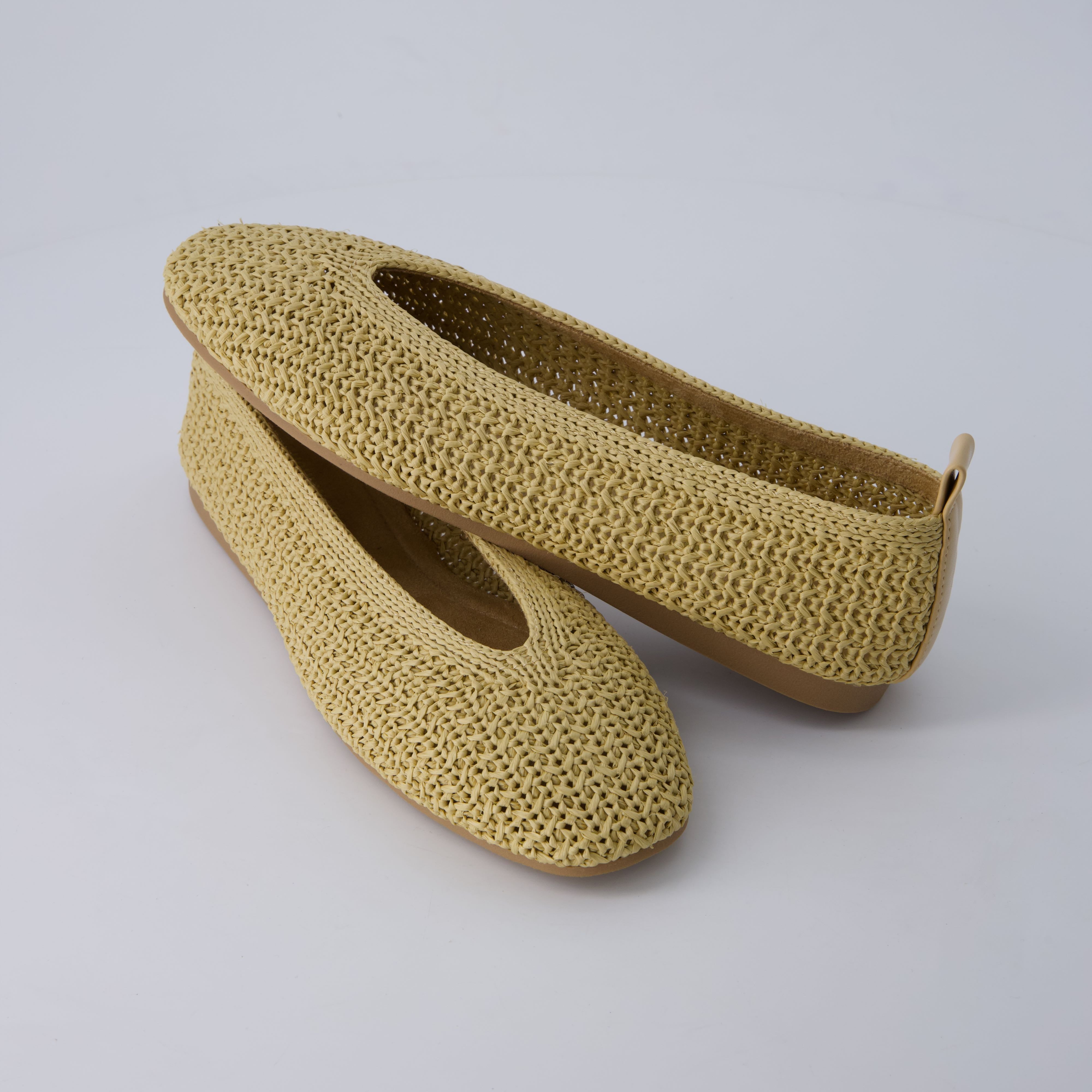 Gilt Woven Ballet Flats