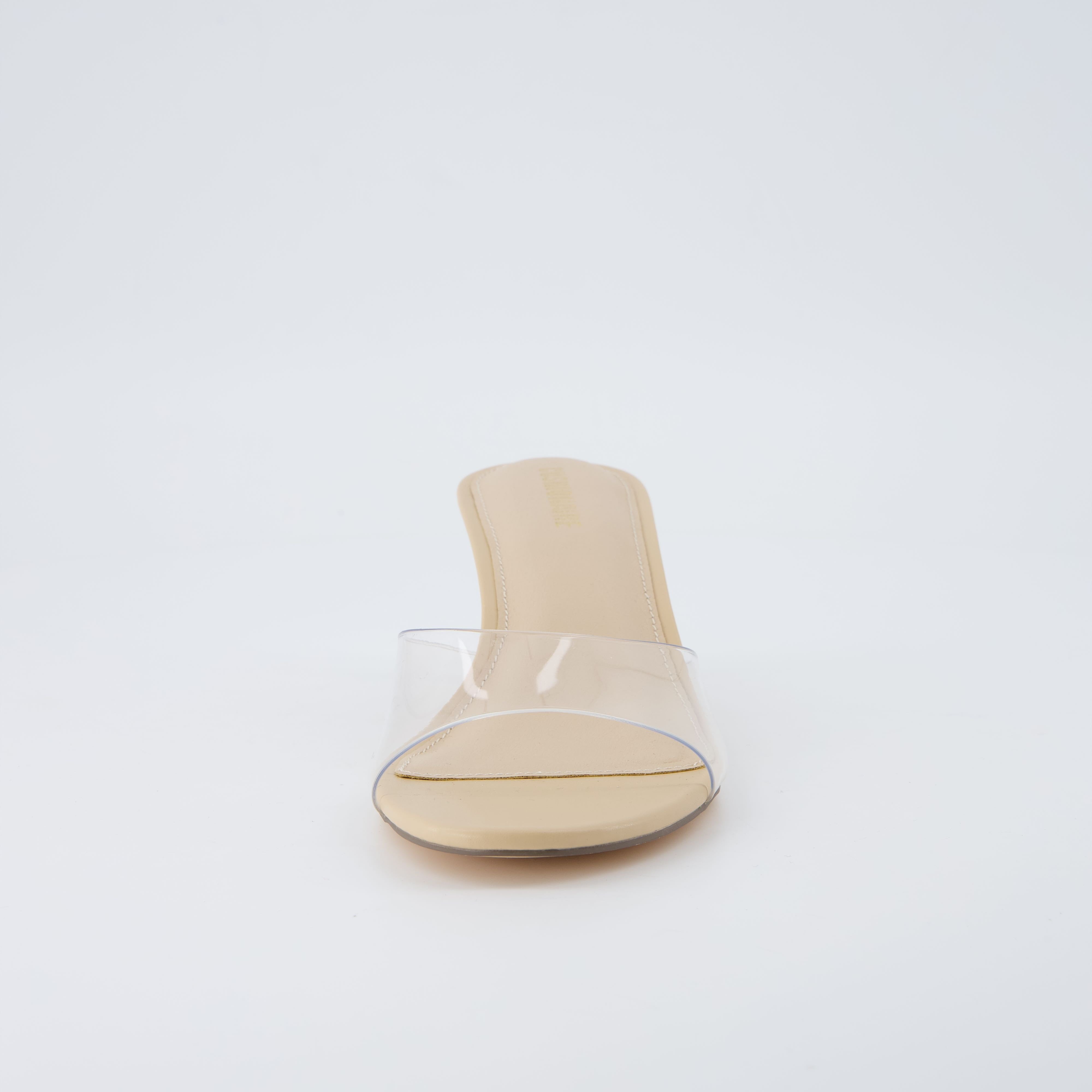 Giselle Kitten Heel Sandals Clear