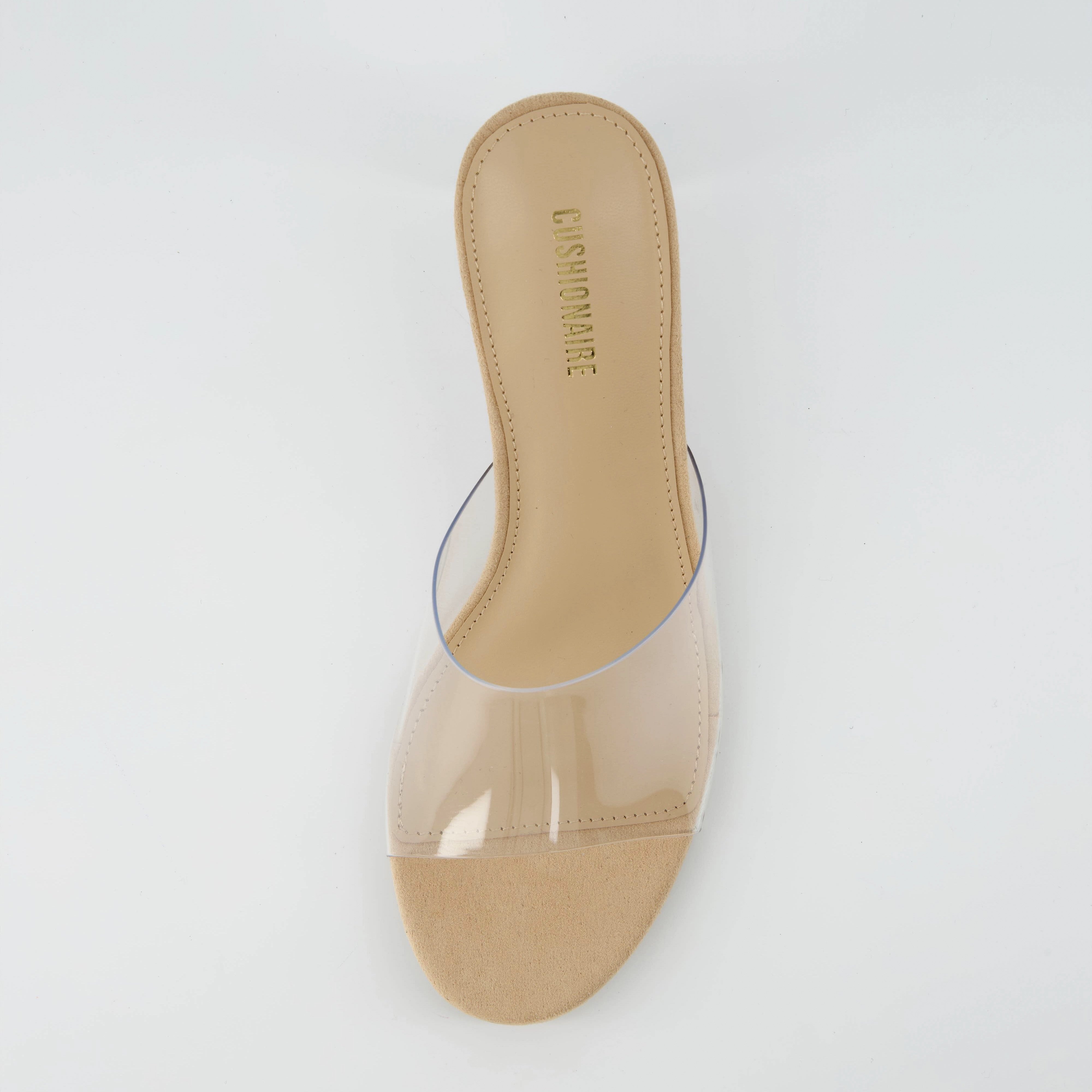 Gloss Lucite Wedge Sandals Clear