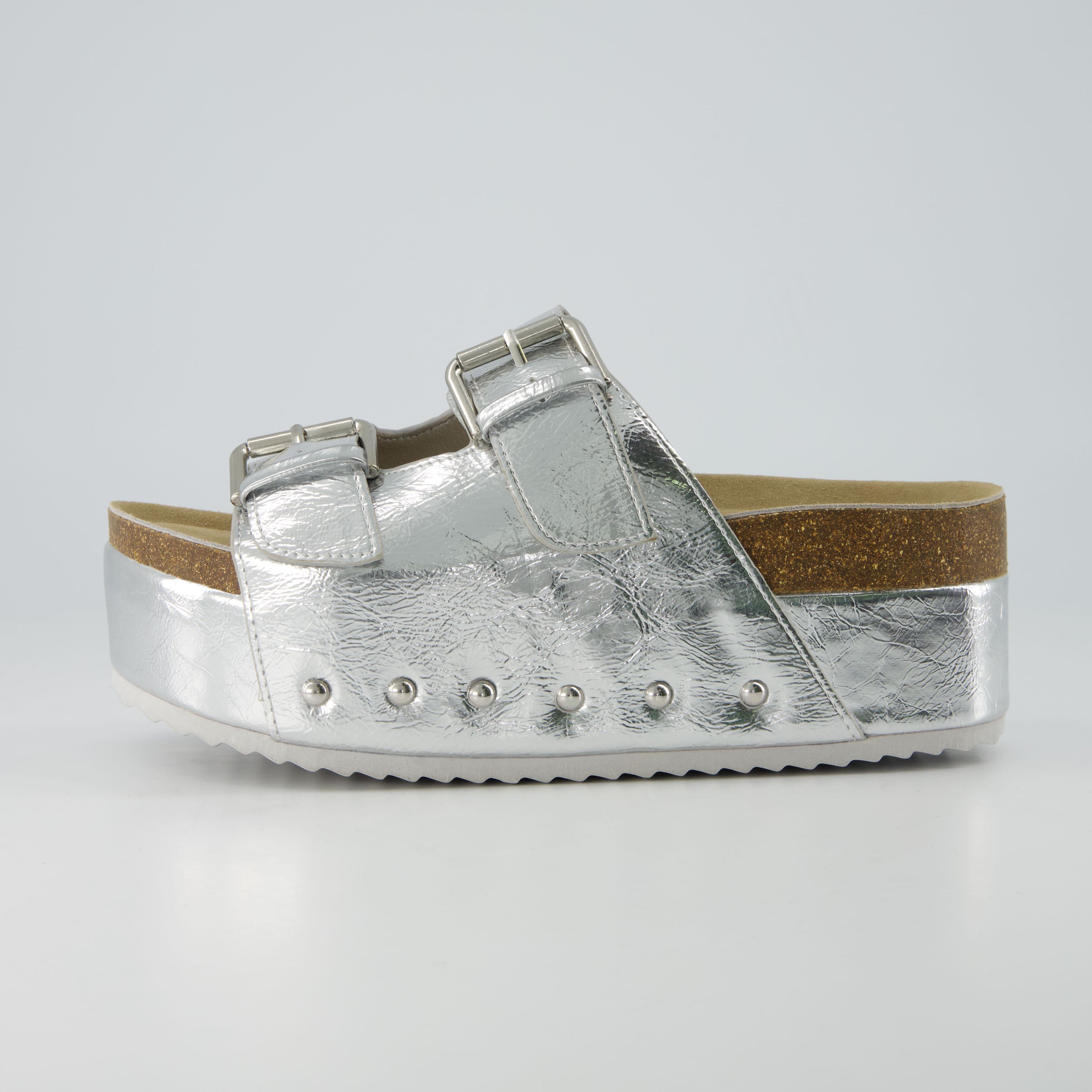 Guru Platform Sandal Silver