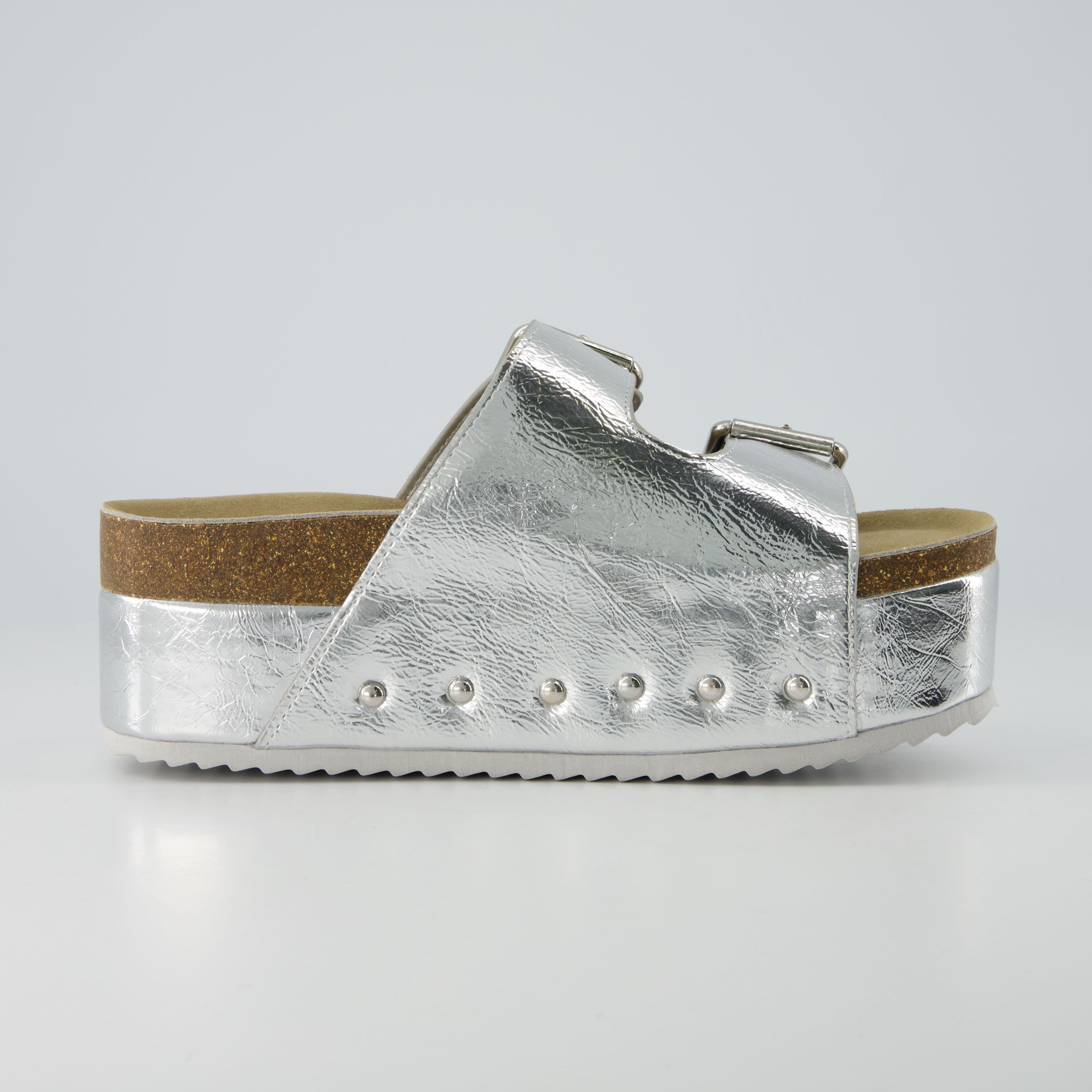 Guru Platform Sandal Silver