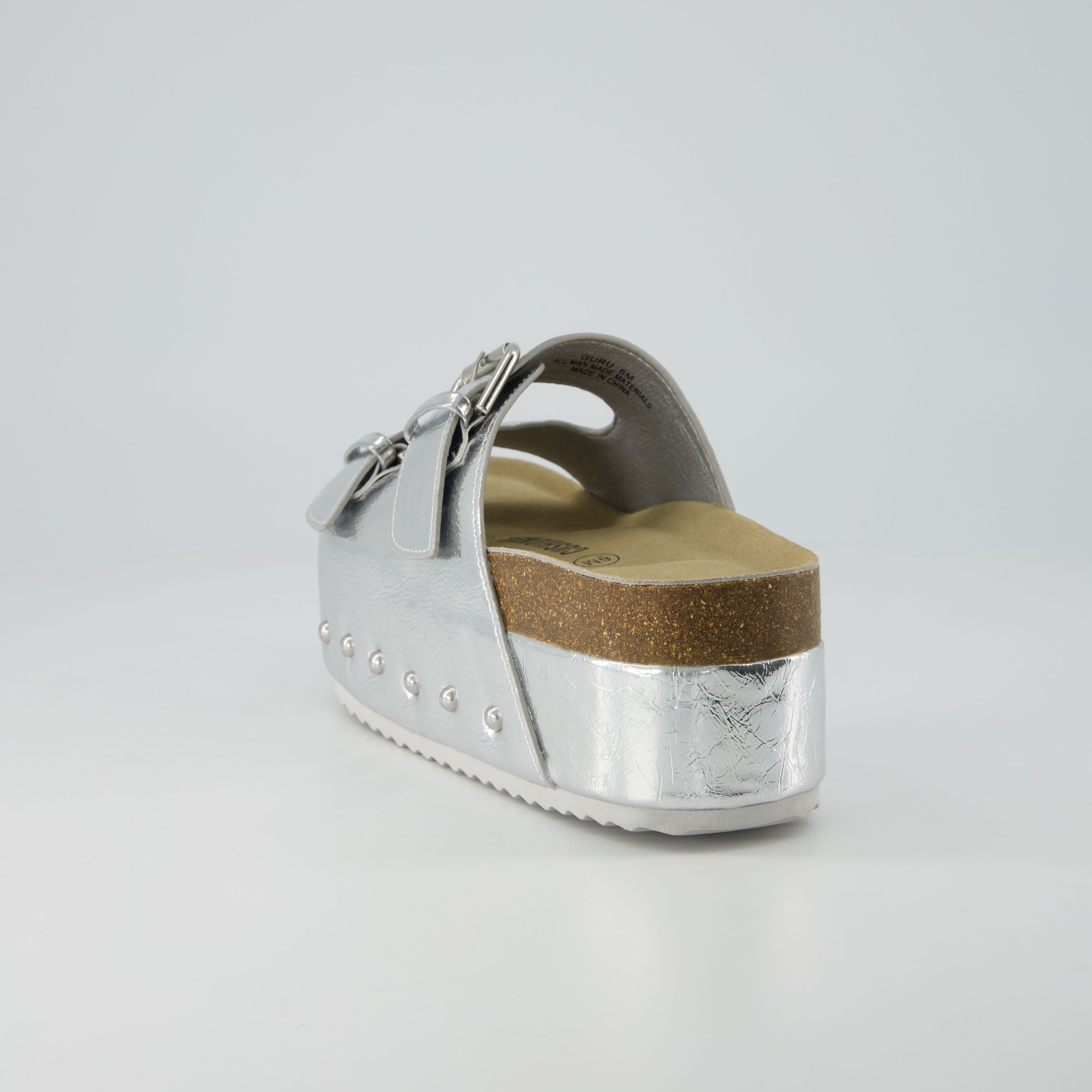Guru Platform Sandal Silver