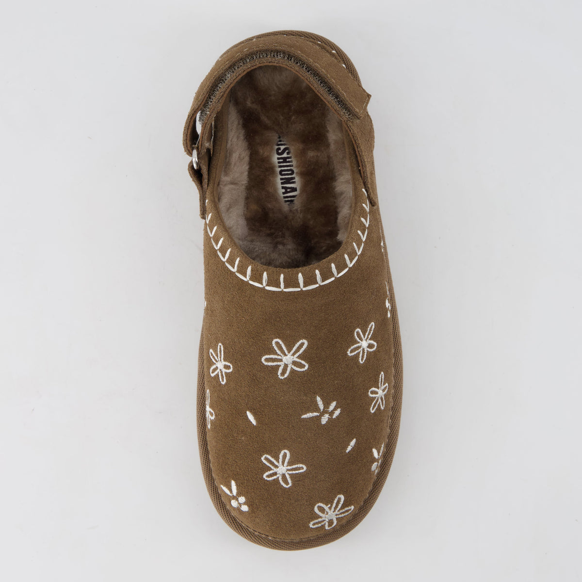 Habit Kids Slippers Brown Genuine Suede Medium