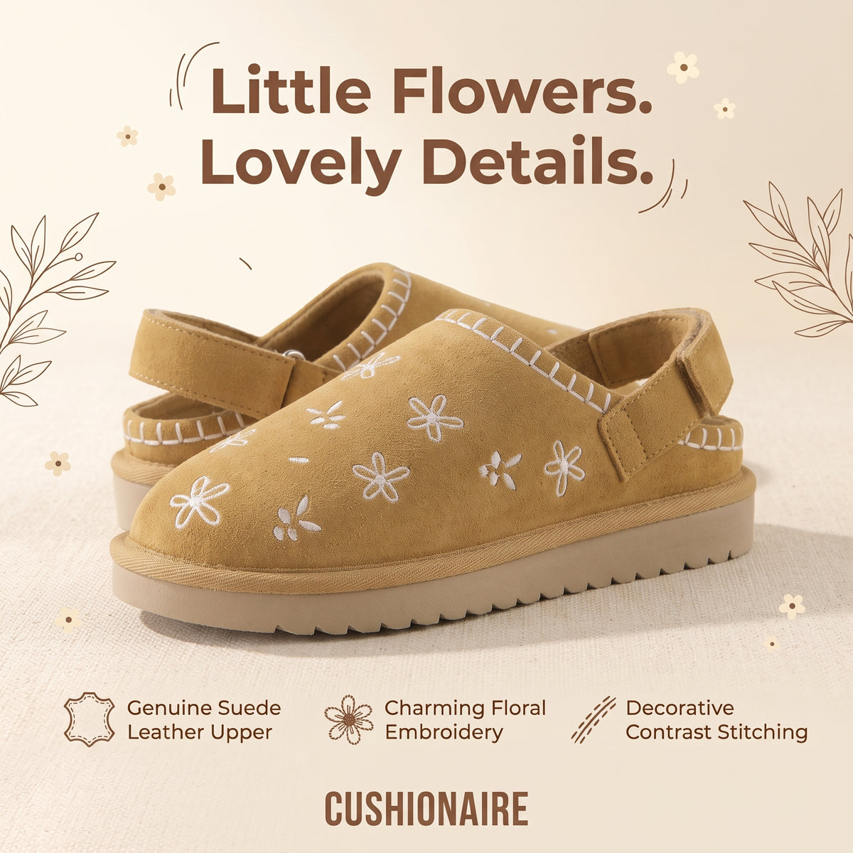 Habit Kids Slippers Chestnut Genuine Suede Medium