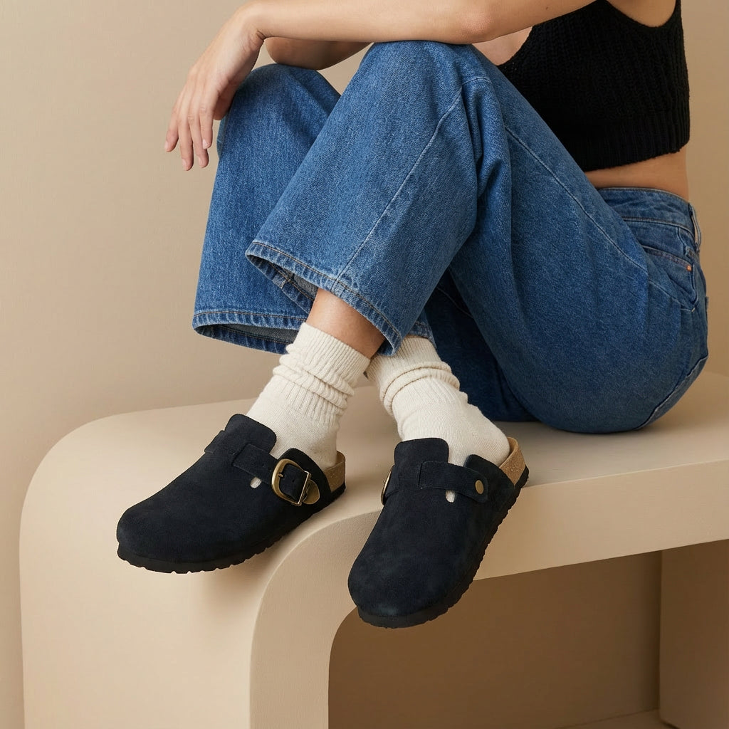 Hamlet Leather Clogs Black