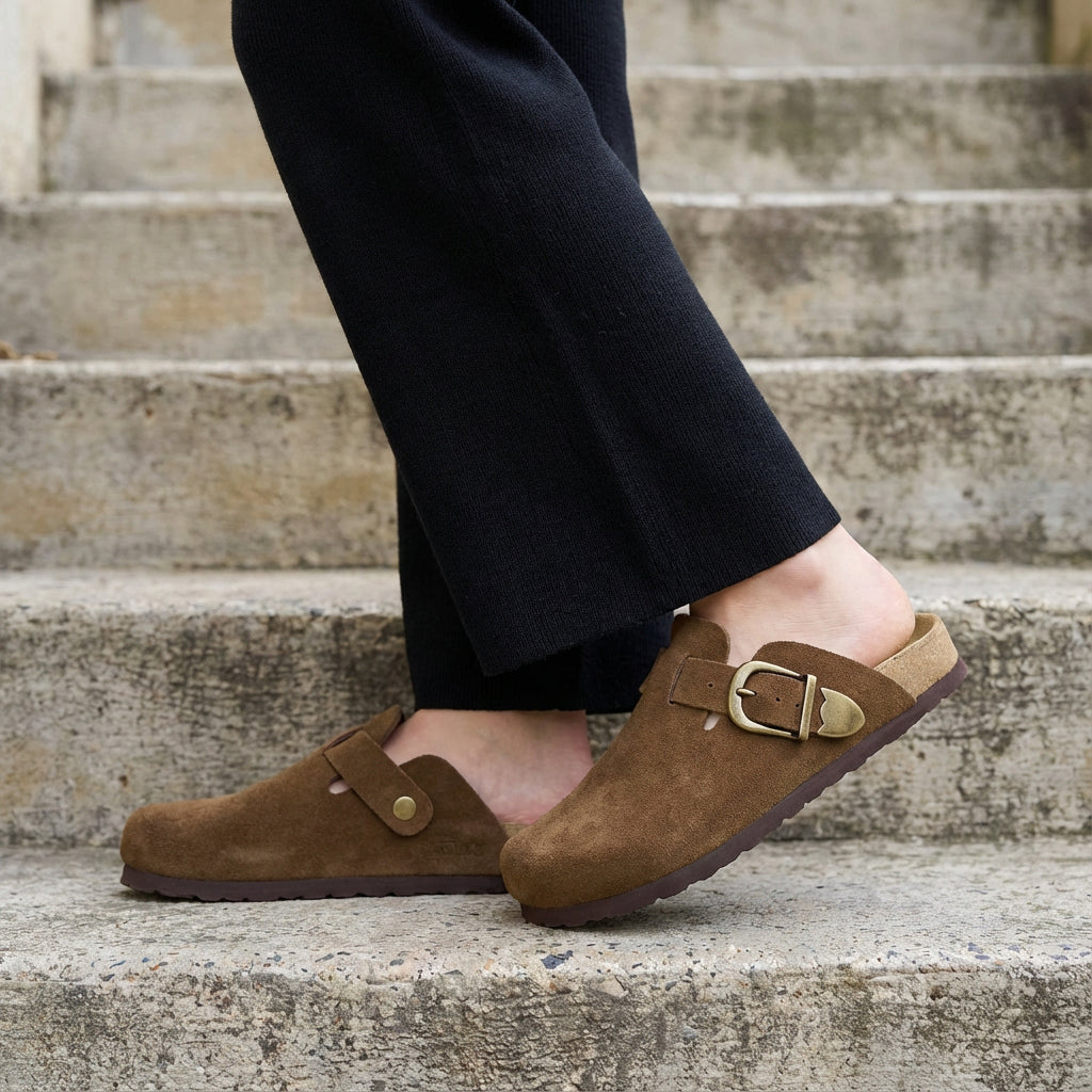 Hamlet Leather Clogs Brown