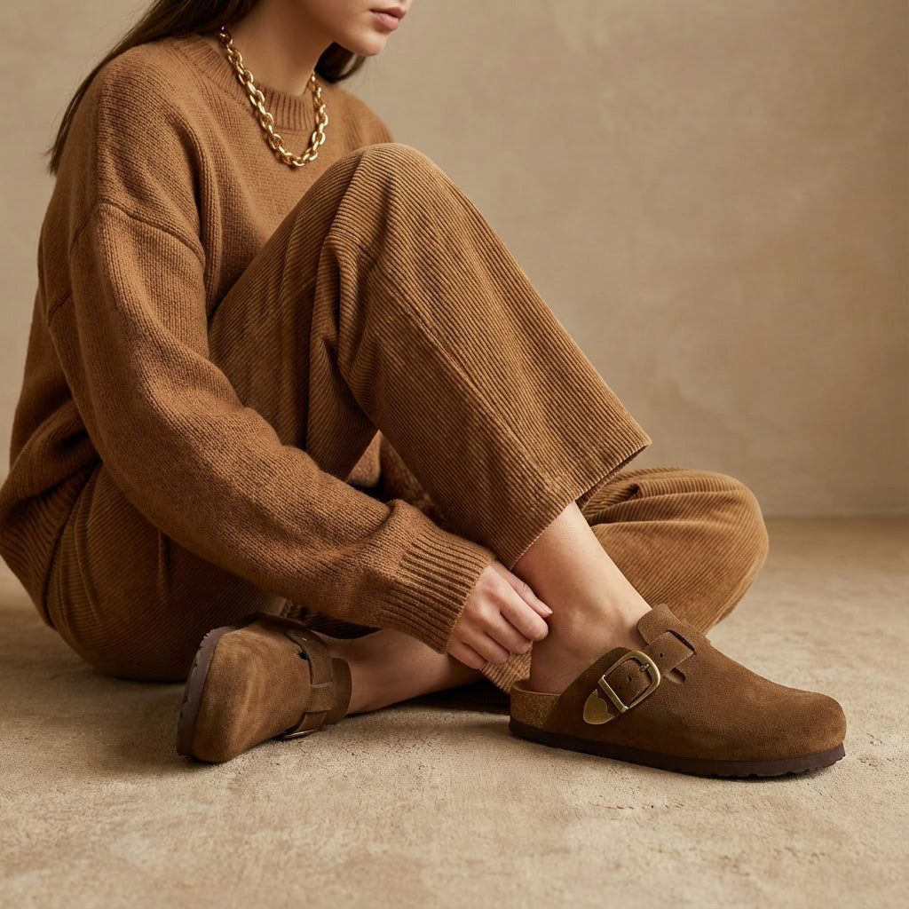 Hamlet Leather Clogs Brown