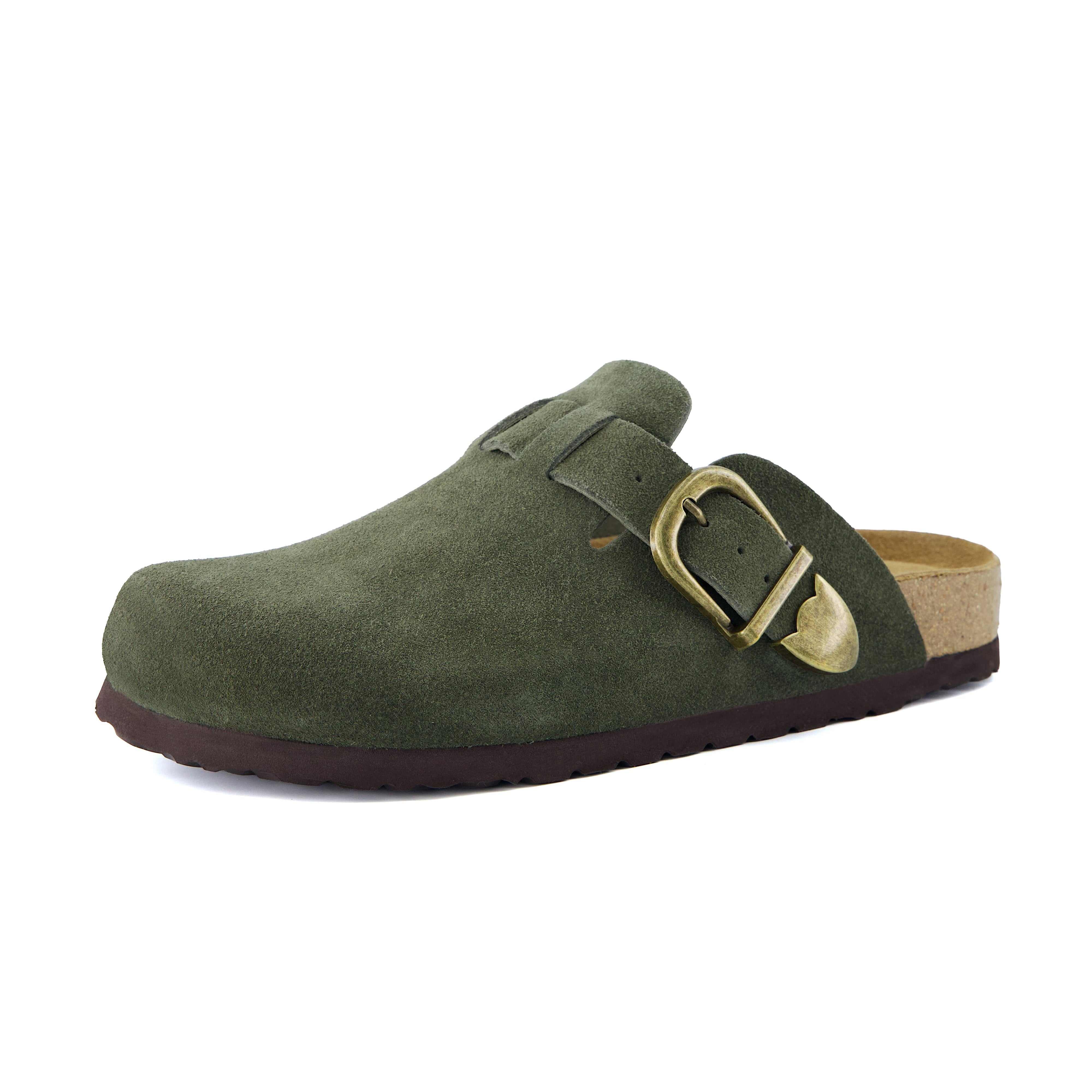 Hamlet Leather Clogs Khaki