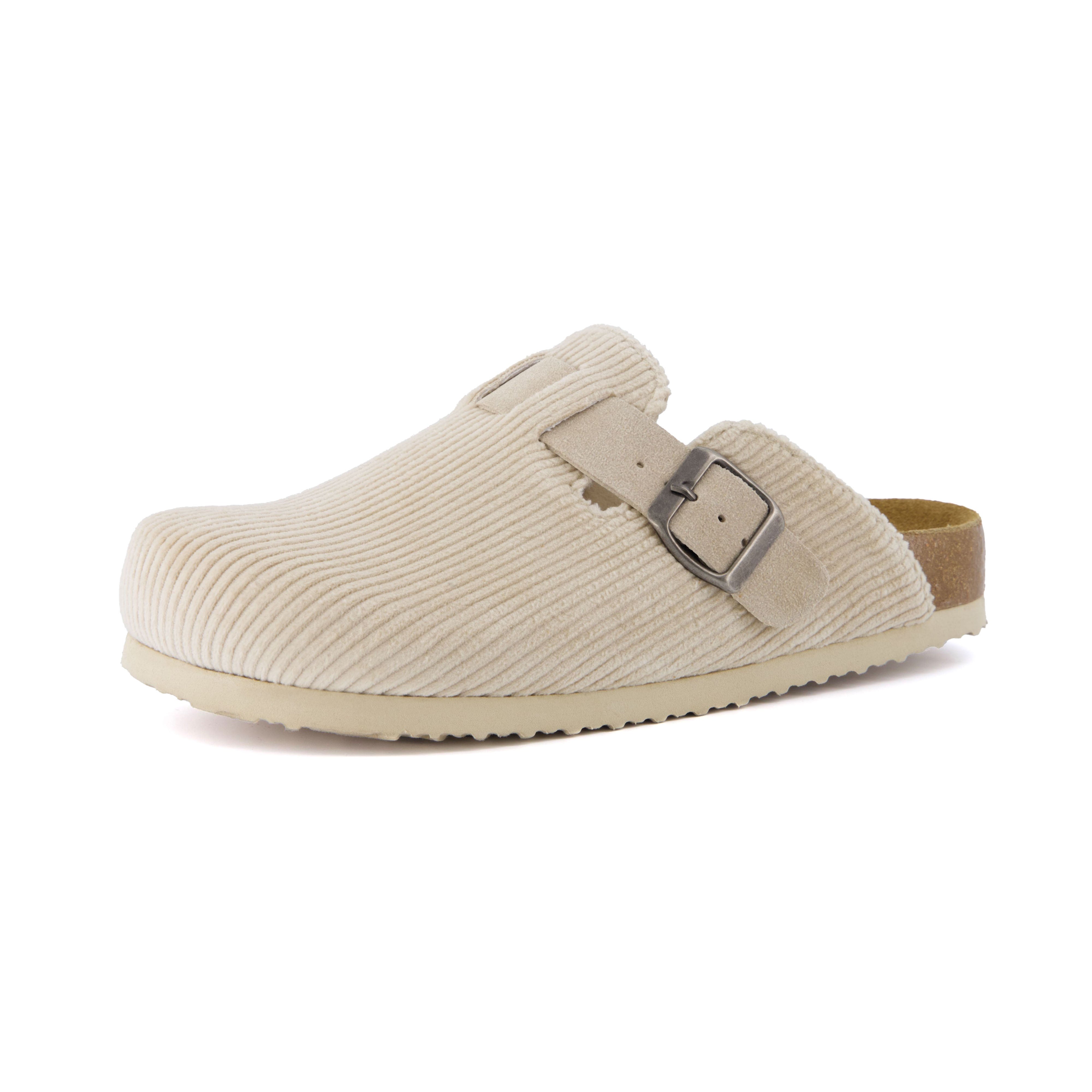 Hana Cork Footbed Clog Beige Corduroy Medium